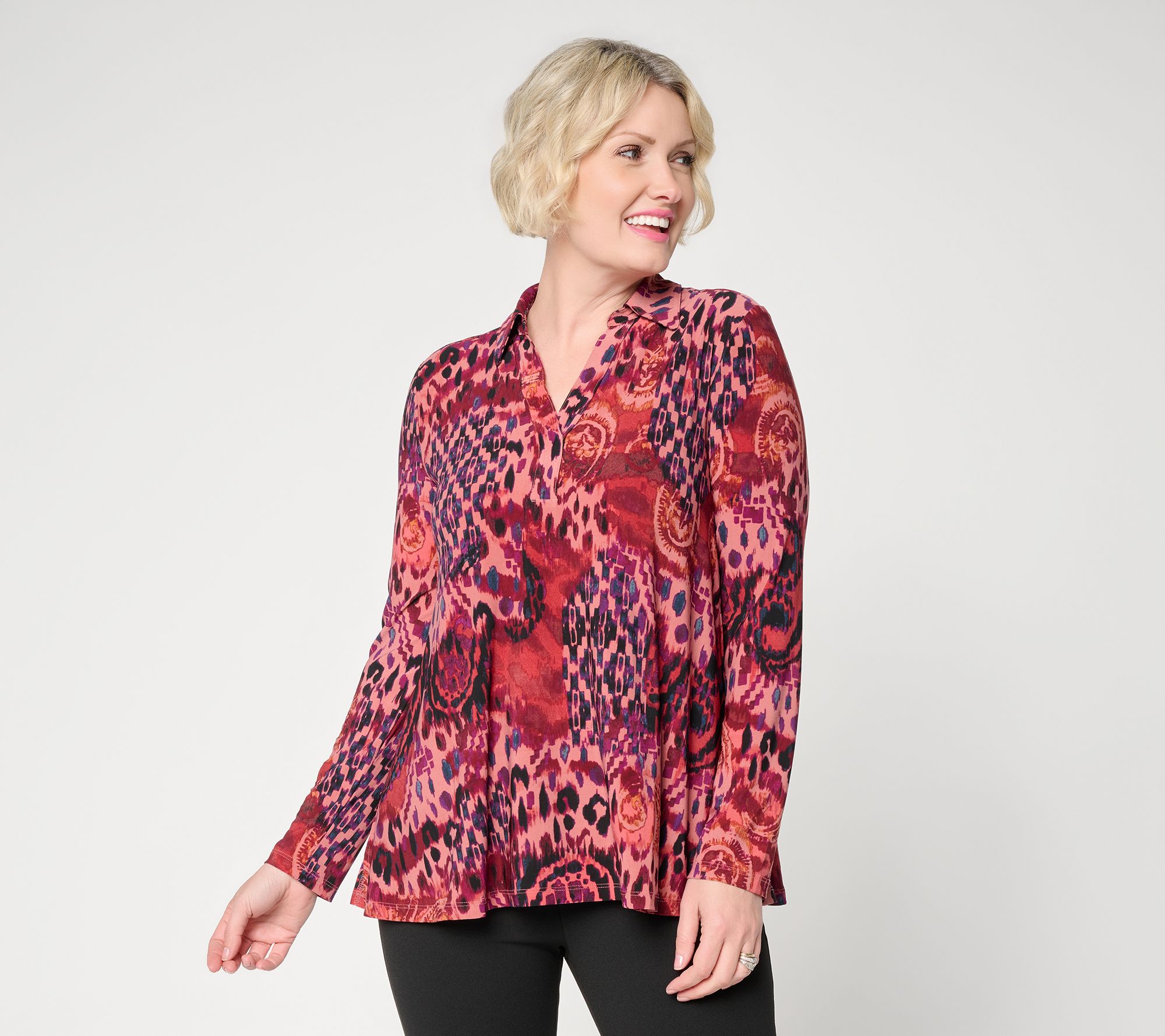  Women with Control Printed Knit Top
