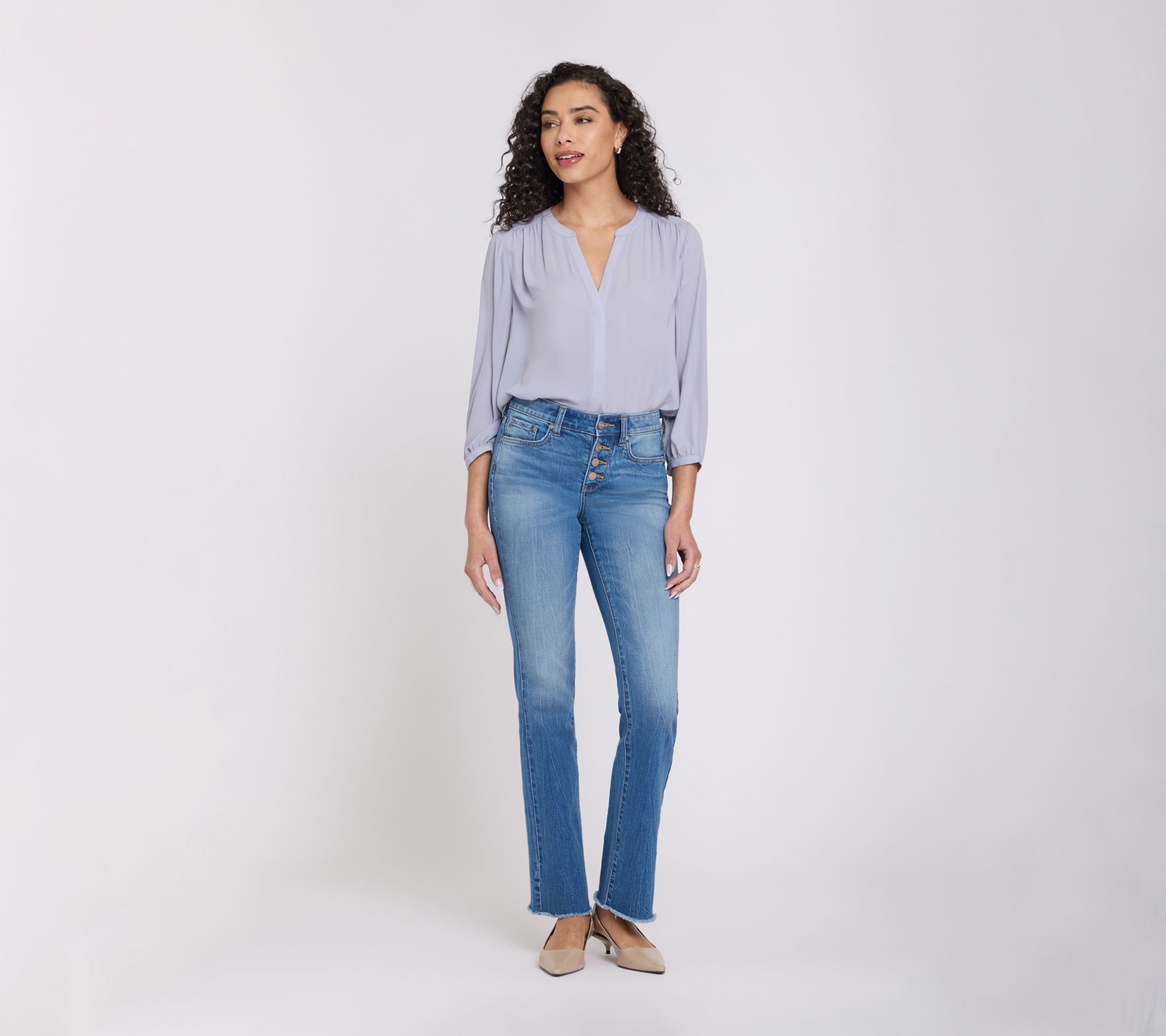 NYDJ Barbara Bootcut Exposed Button Fly Jeans