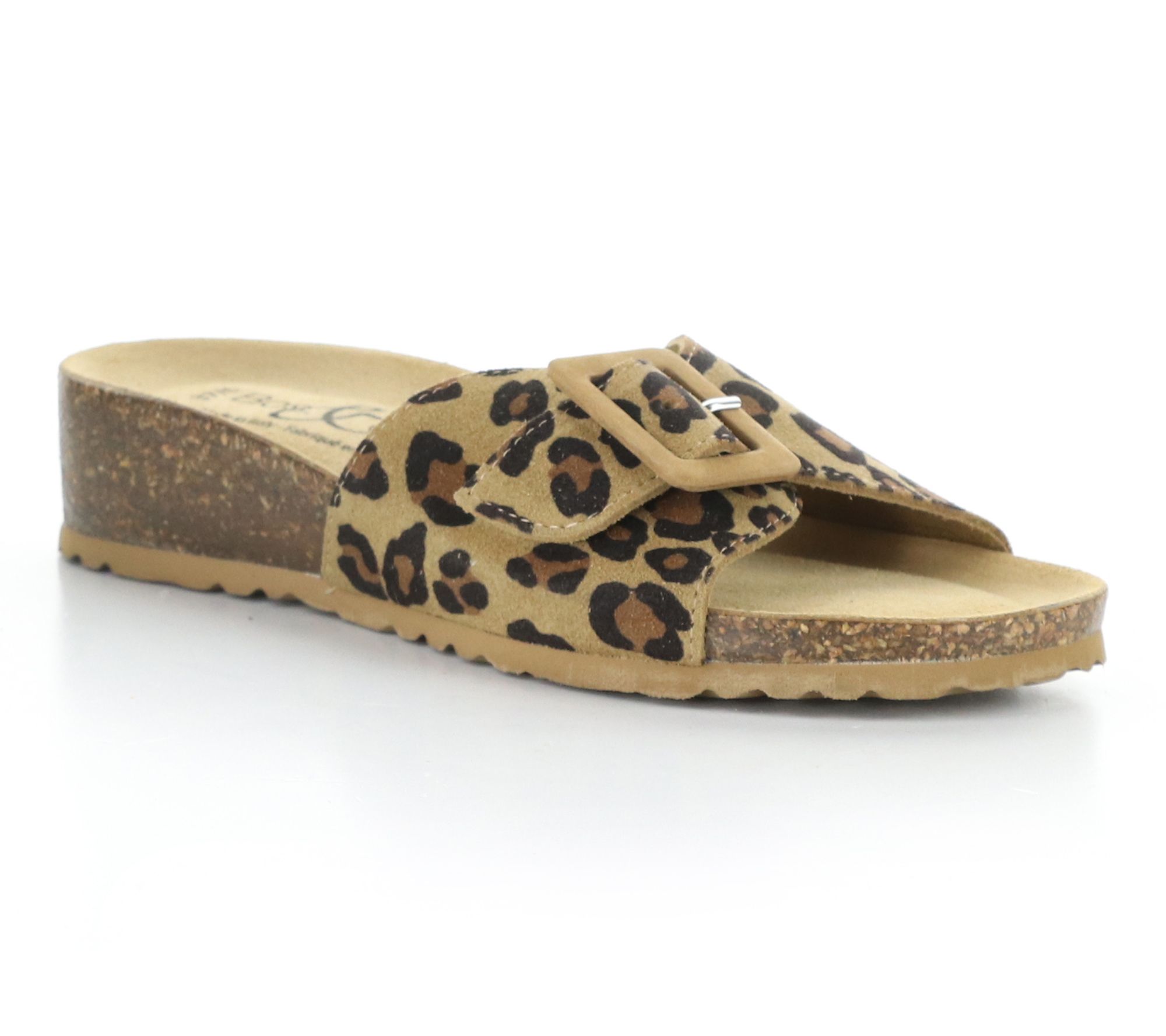 Bos. & Co. Suede Print Slide Sandals  - Lyra