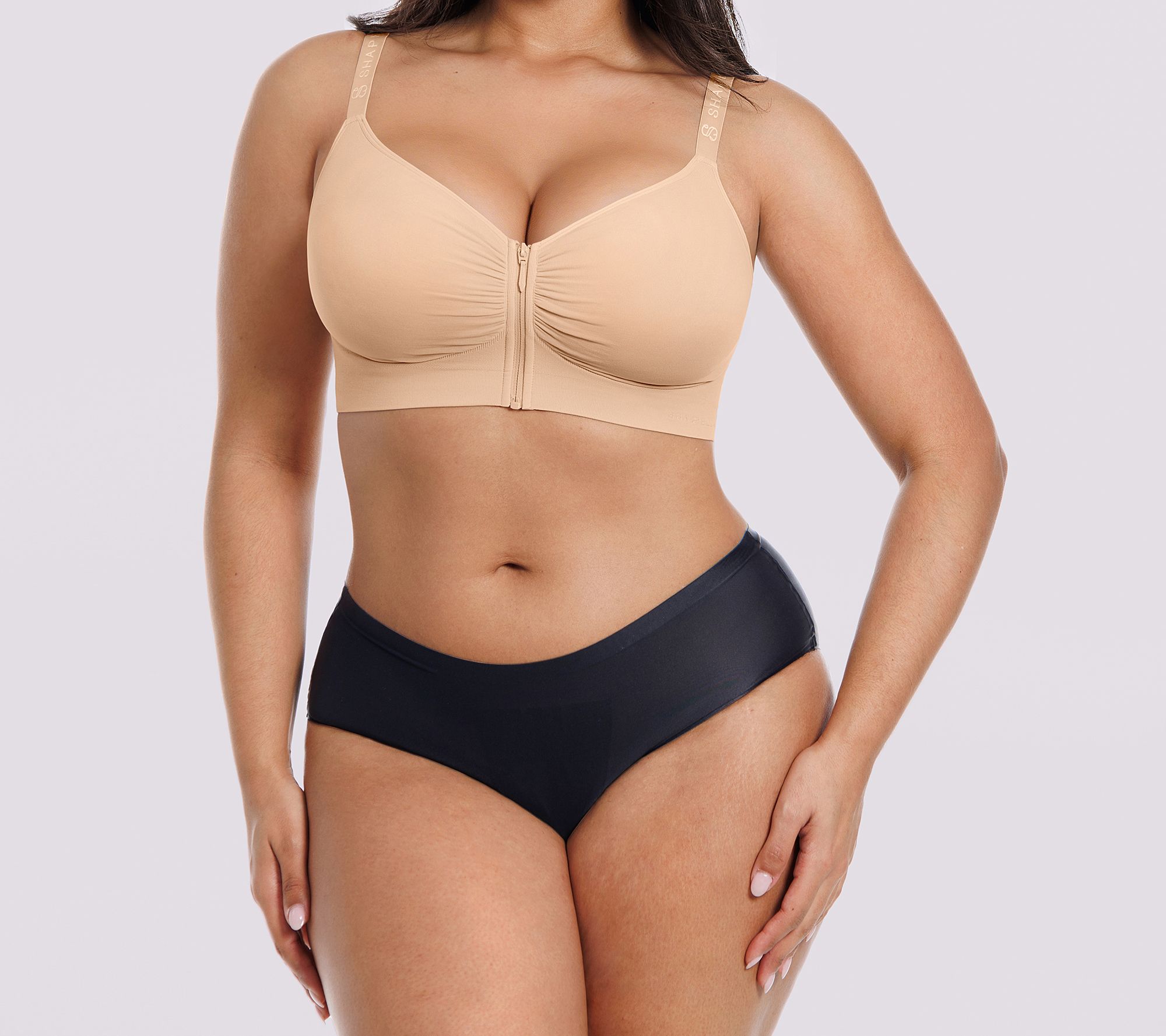 Shapellx Bare Essentials Skin Flow Front-ZipperWireless Bra