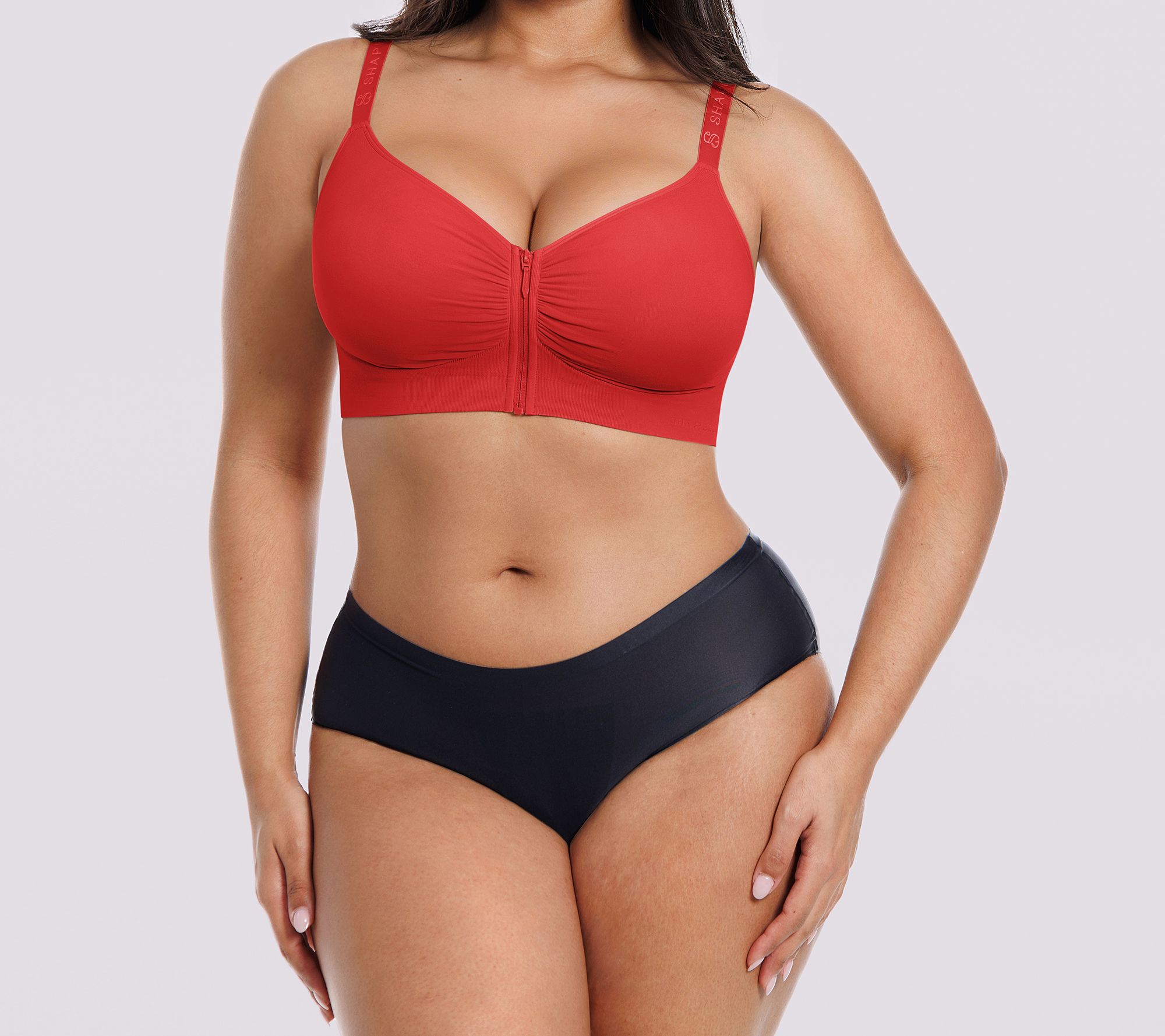 Shapellx Bare Essentials Skin Flow Front-ZipperWireless Bra