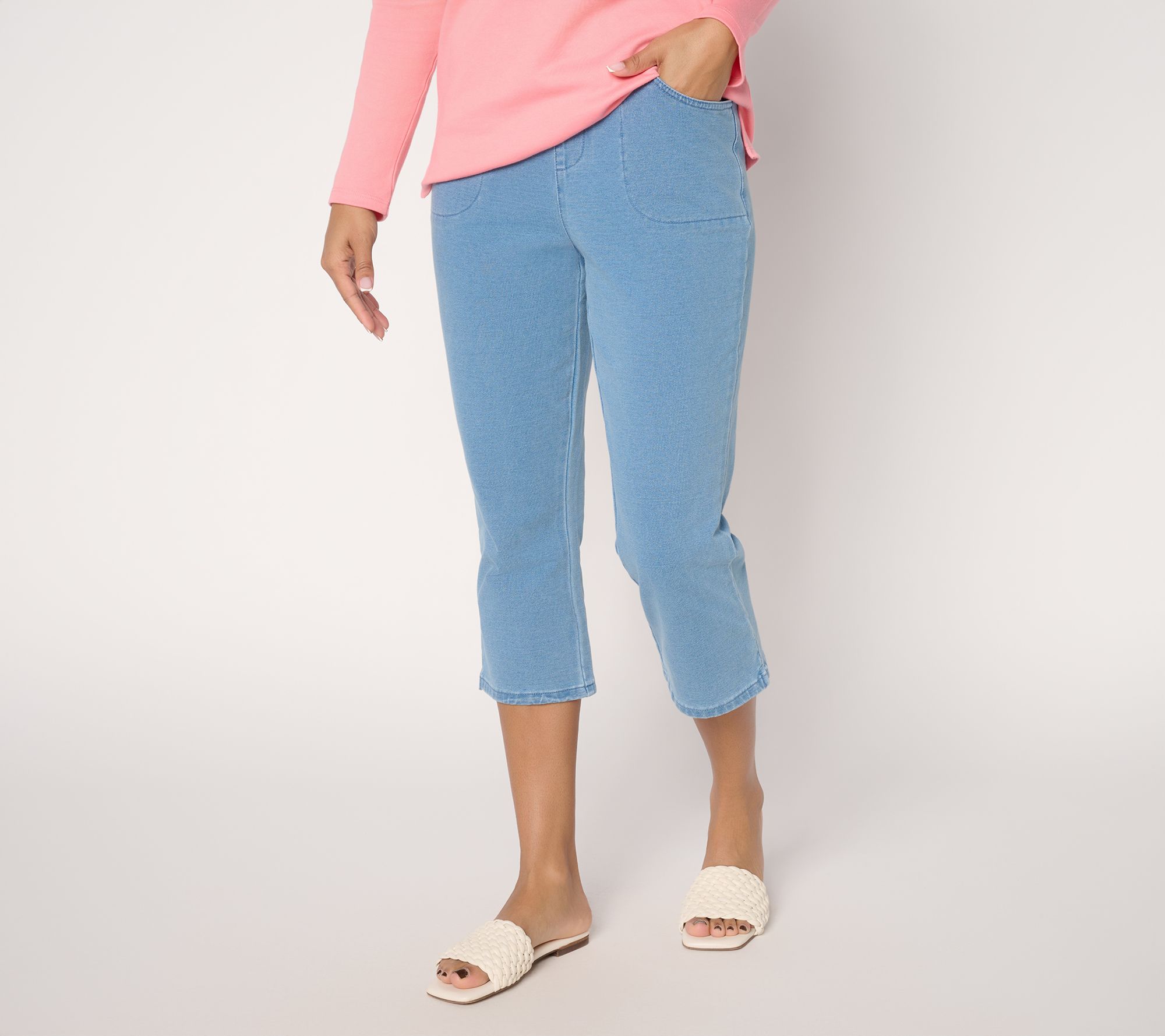 "As Is" Quacker Factory DreamJeannes 5 Pocket Capri Pants