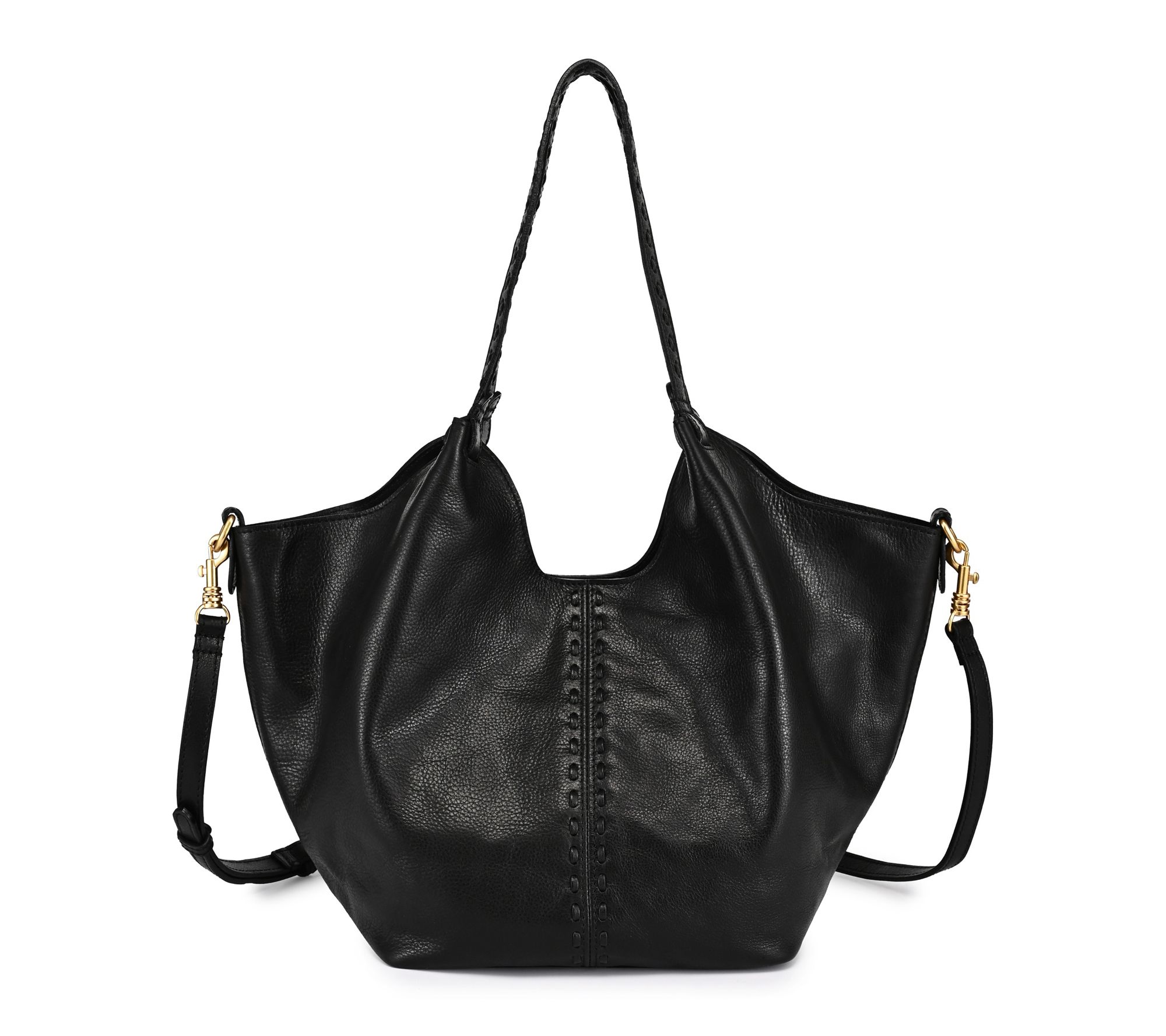 Old Trend Magnolia Small Handwoven Convertible Leather Tote