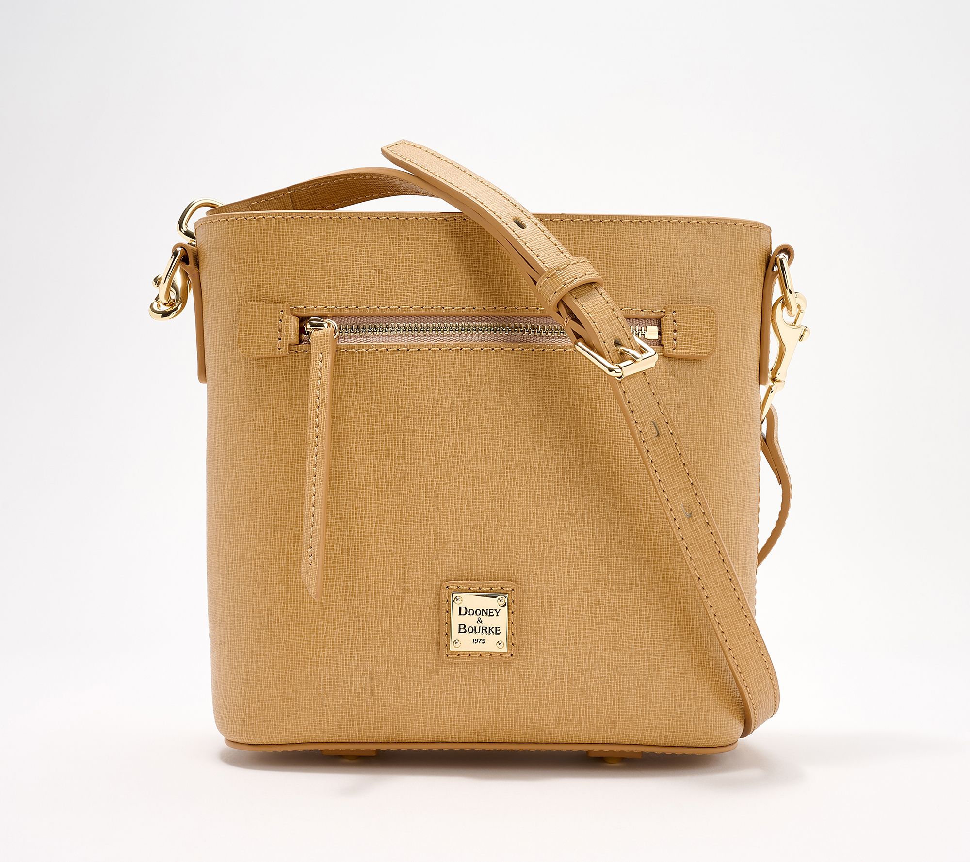 Dooney & Bourke Saffiano Leather Small Zip Crossbody - QVC.com