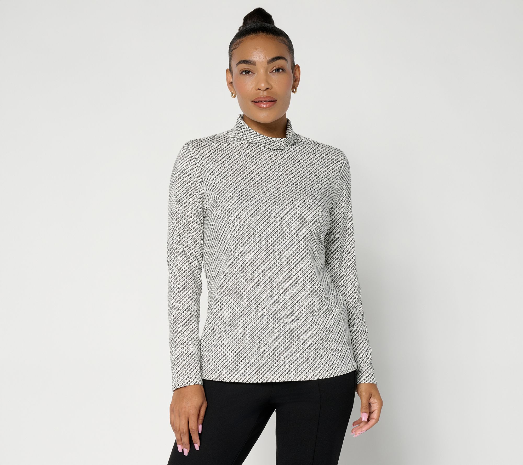& BASICS Polished Jersey Long Sleeve Turtleneck