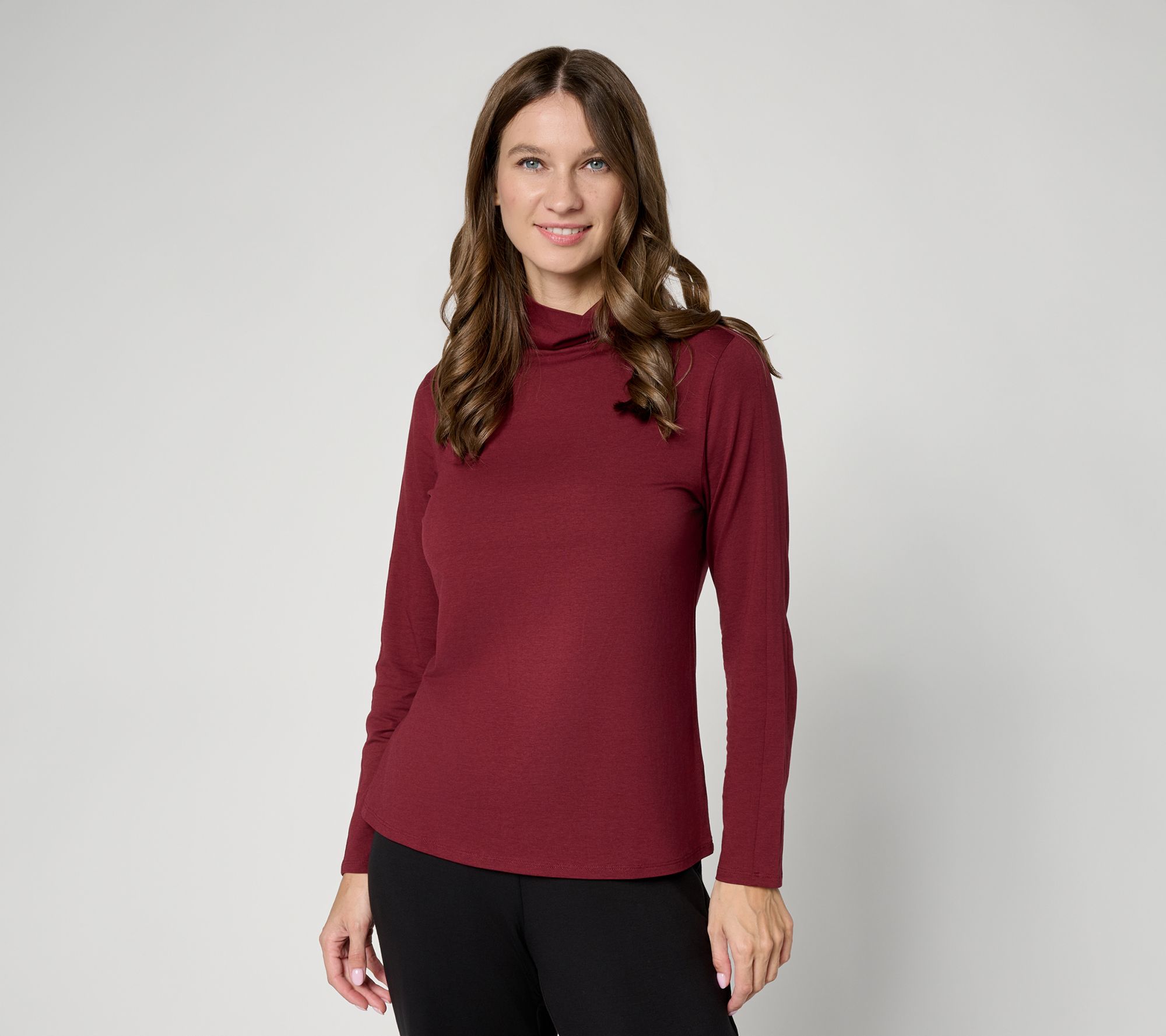 & BASICS Polished Jersey Long Sleeve Turtleneck