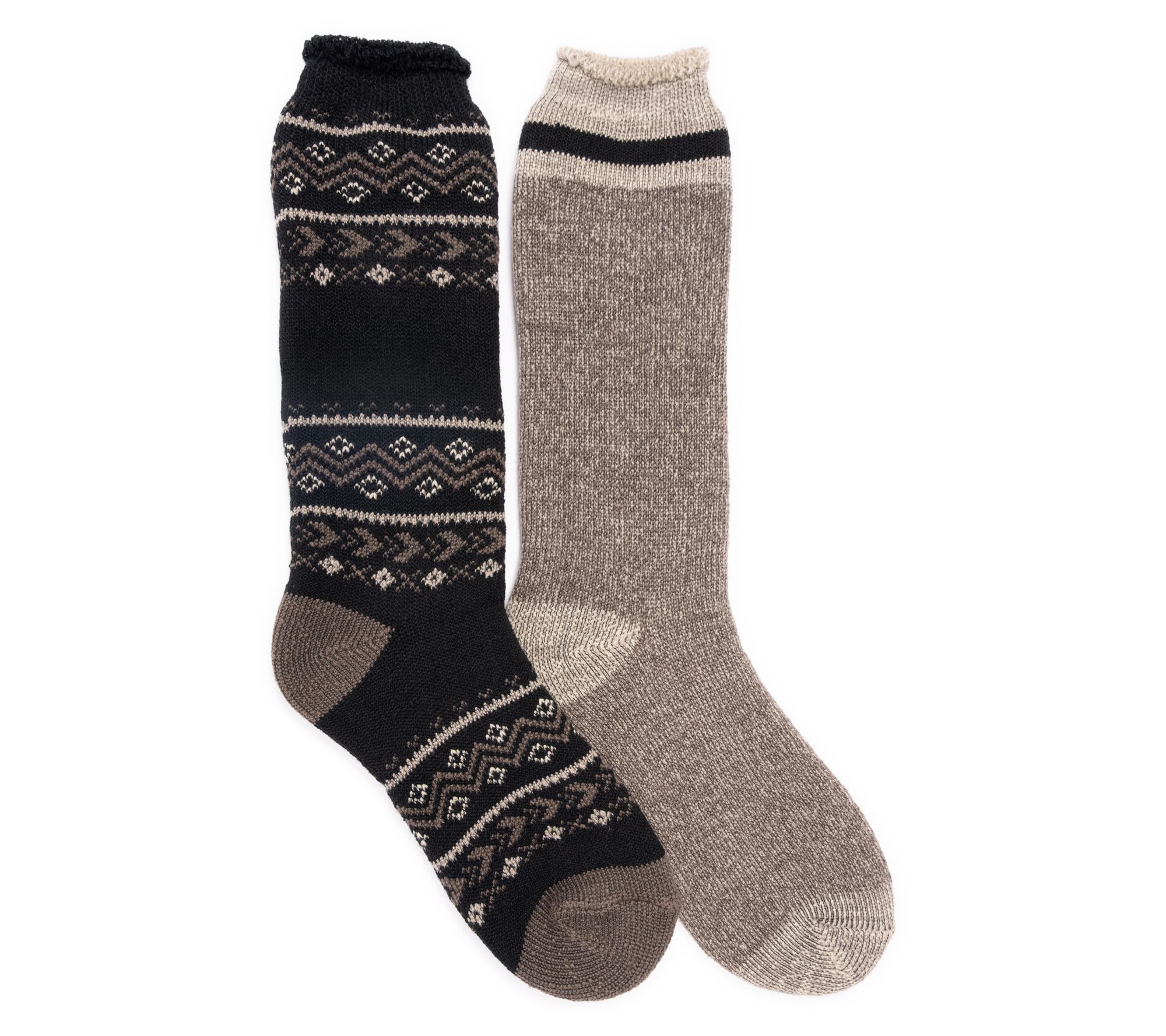 Muk Luks Men's 2 Pk Heat Retainer Socks