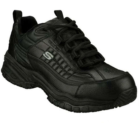 Skechers Men's Soft Stride Steel Toe SlipResistant Shoes - Page 1 — QVC.com