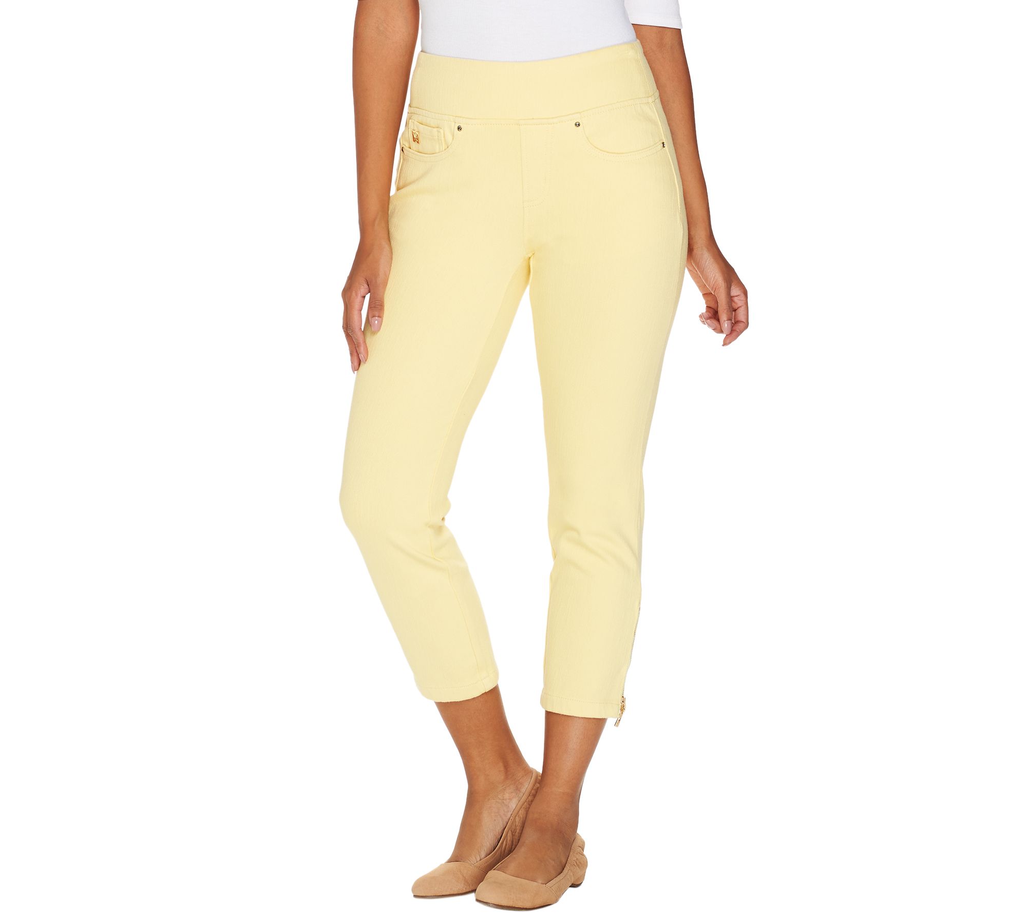 belle by kim gravel flexibelle cropped jeans