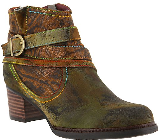 L`Artiste by Spring Step Leather Booties - Shazzam