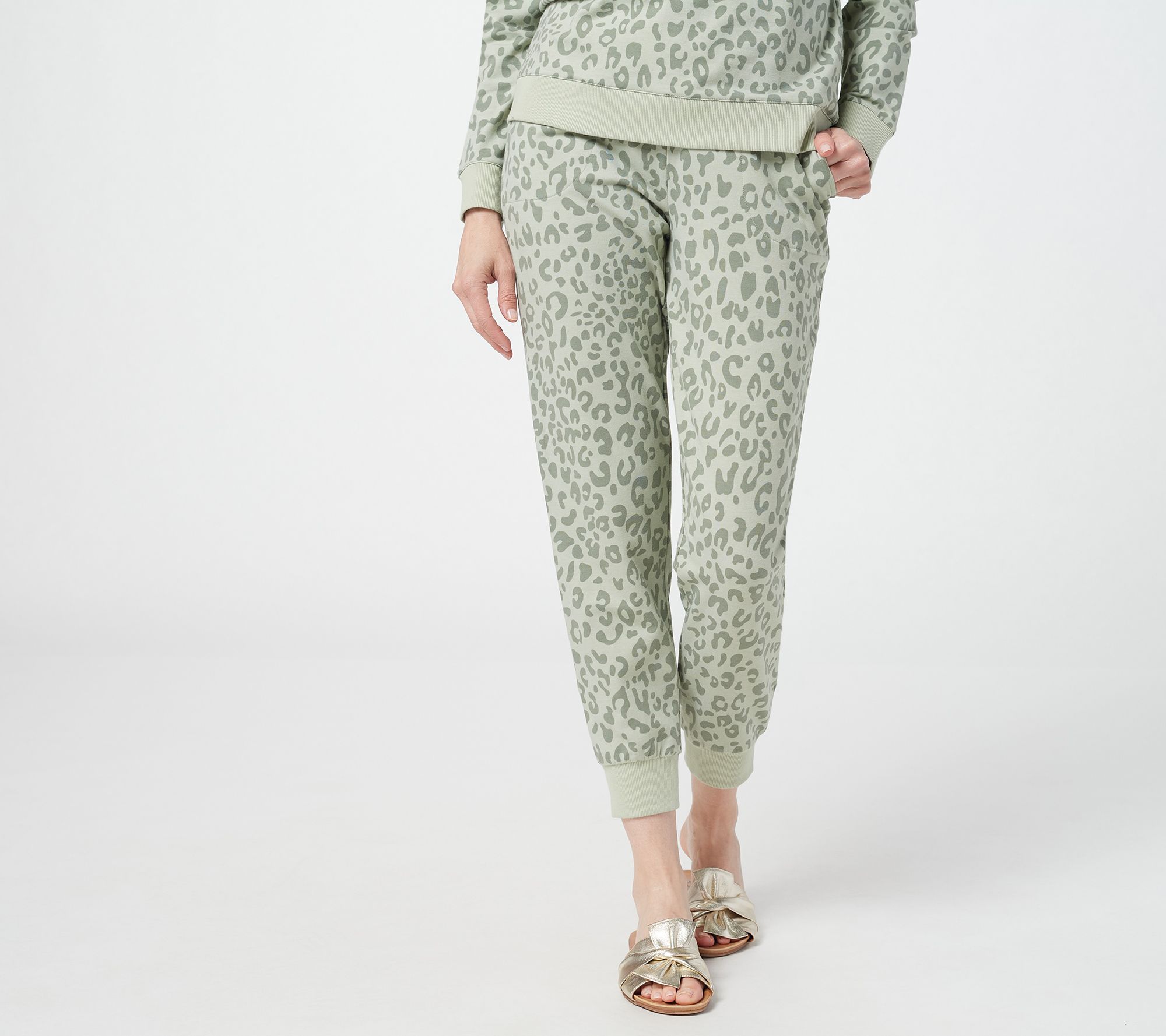 Denim & Co. Active Printed French Terry Jogger with Pockets - A398854