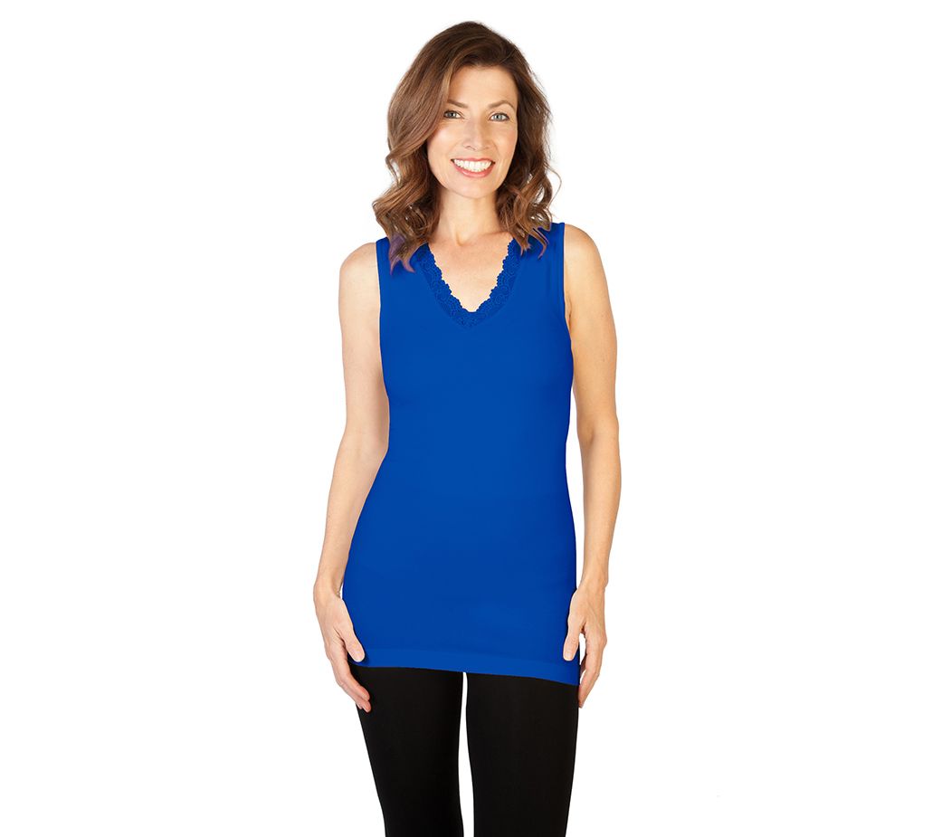 skinnytees Missy Lace V-Neck Tank