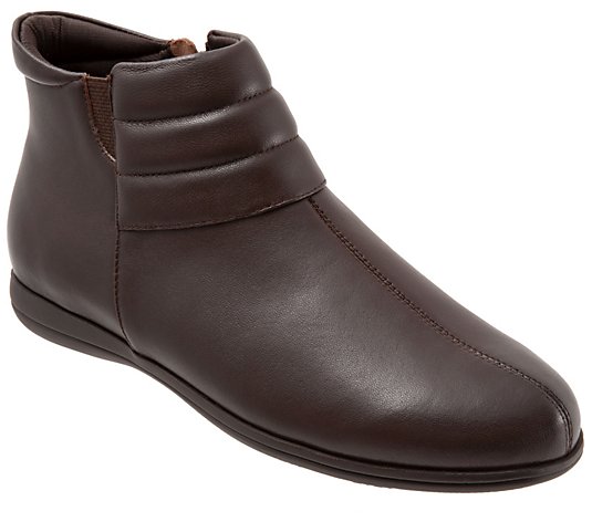 Trotters Leather Side-Zip Comfort Booties - Dory