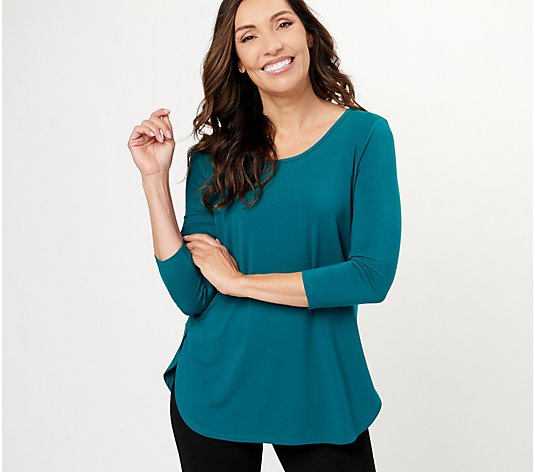 Susan Graver Petite Weekend Essentials Cool Touch Knit Tunic