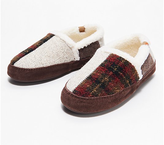 Acorn Patterned Moccasin Slippers - Meadow