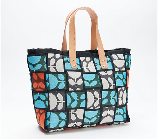 "As Is" Orla Kiely Woven Jacquard Basket Tote - Sonny
