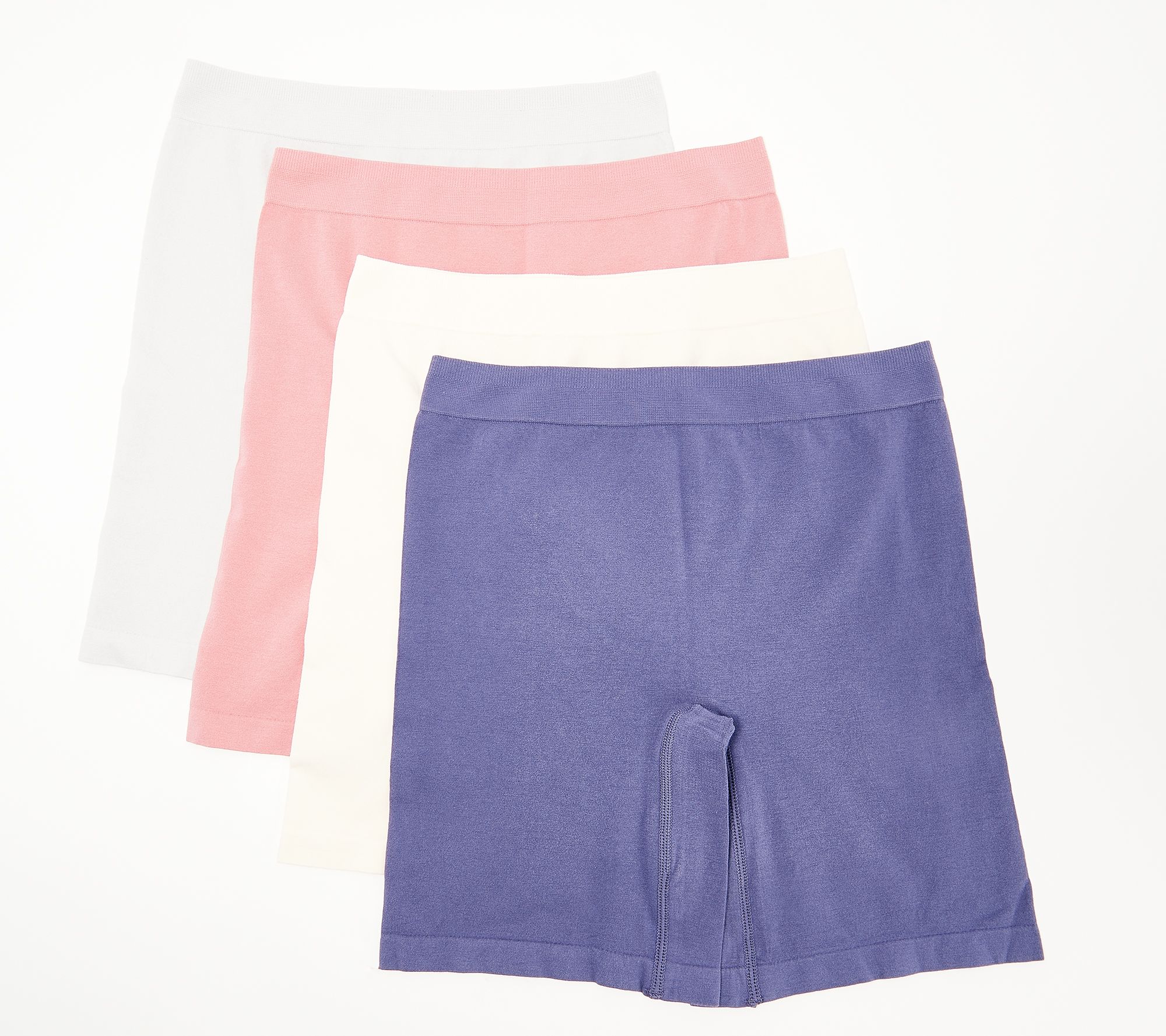 Breezies Set of 4 Cotton Long Line Panty Pack - QVC.com