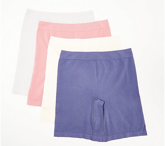 Breezies Set of 4 Cotton Long Line Panty Pack