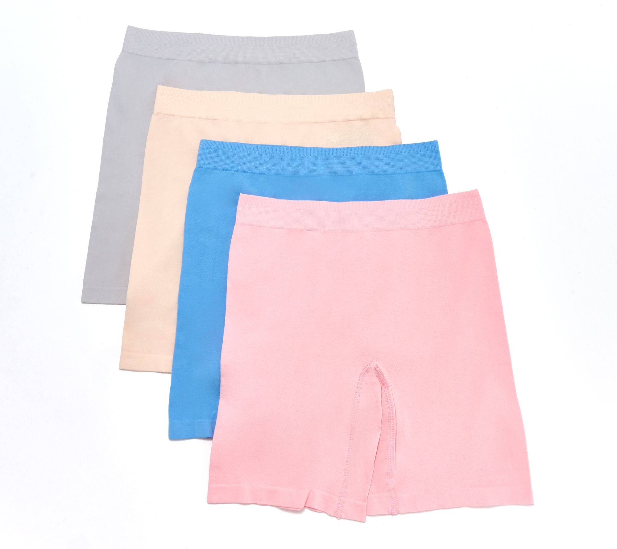 Breezies Set of 4 Cotton Long Line Panty Pack QVC