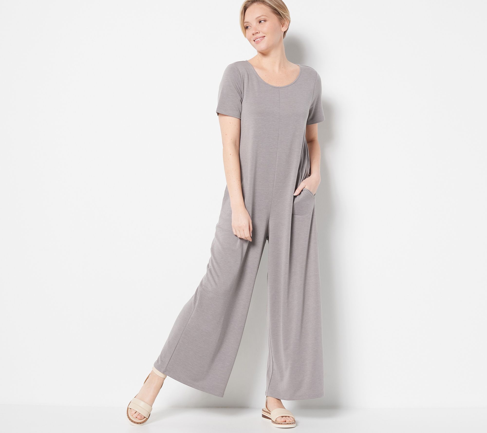 LOGO Lounge by Lori Goldstein Petite French Terry Jumpsuit 