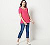Isaac Mizrahi Live! Textured Knit Swing Top with Short, 1 of 3