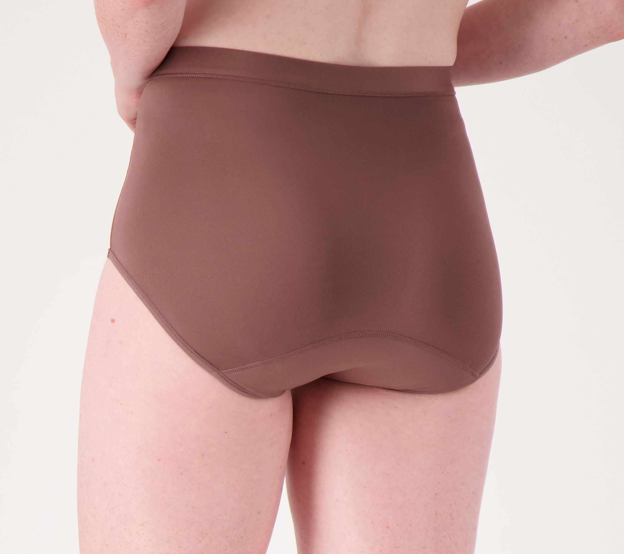 Breezies Women's Panties Sz S Leak Proof High Cut Briefs Beige A508656