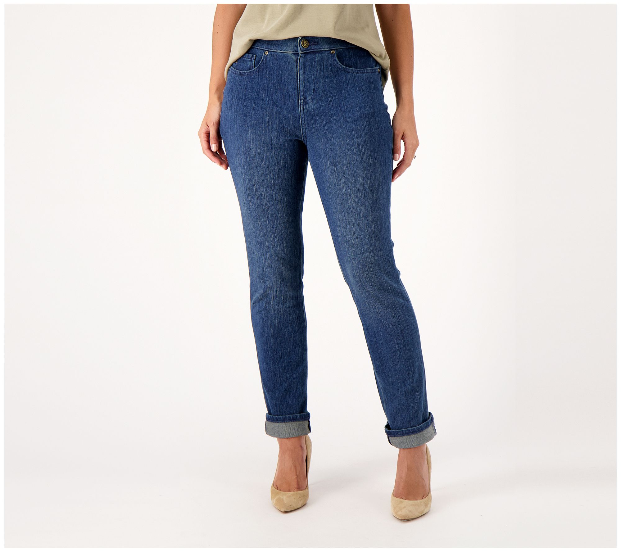 Belle by Kim Gravel Tall Flexibelle Rollabelle Jeans