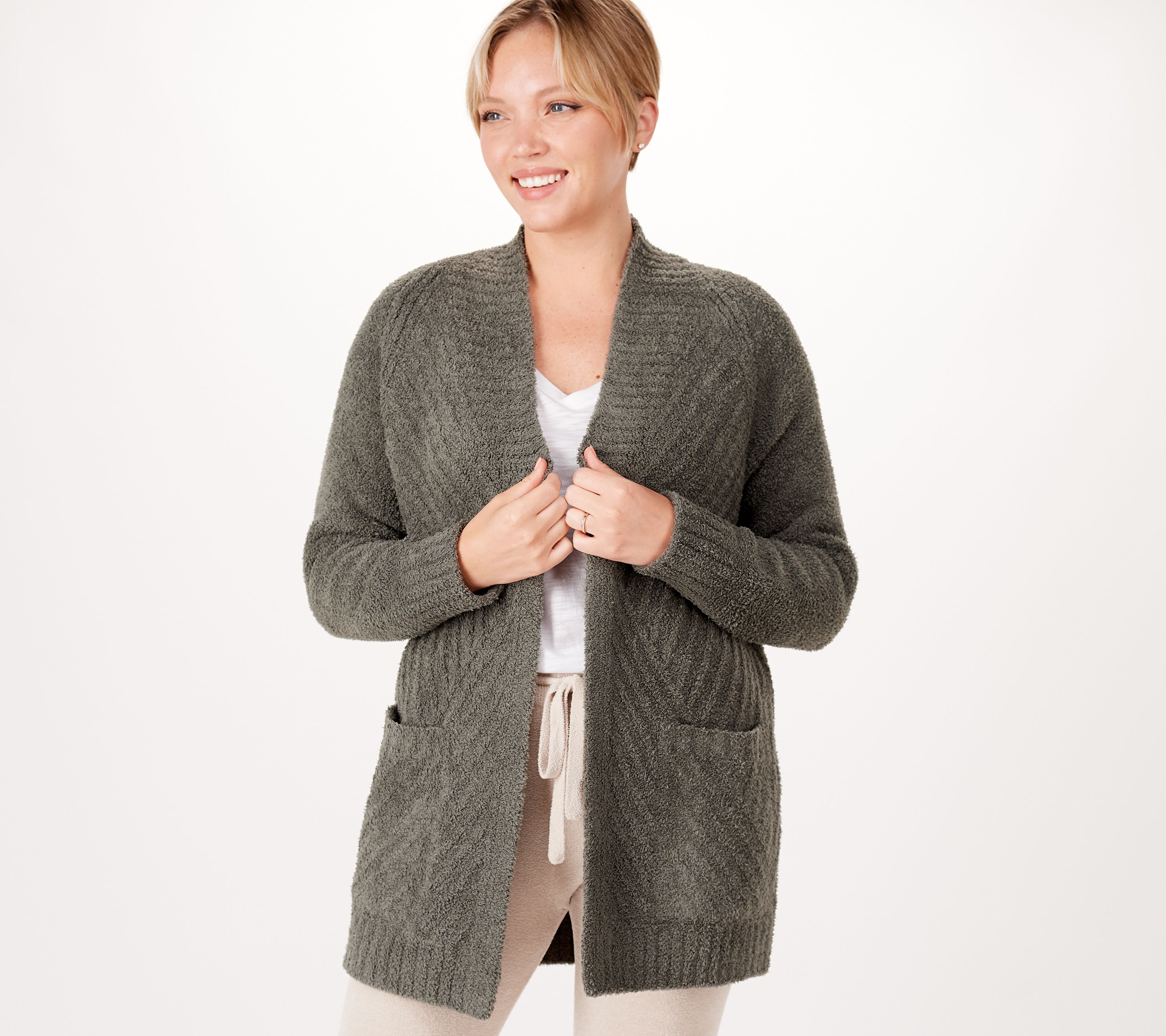 Barefoot Dreams CozyChic Directional Ribbed Cardigan