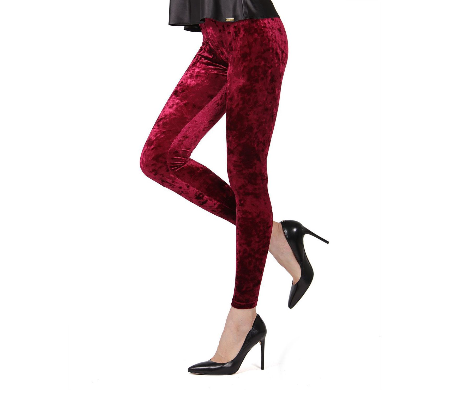 Memoi Crushed Velvet Leggings