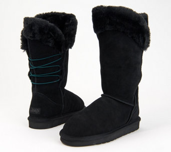 Lamo Water Resistant Suede Tall Winter Boots - Celeste