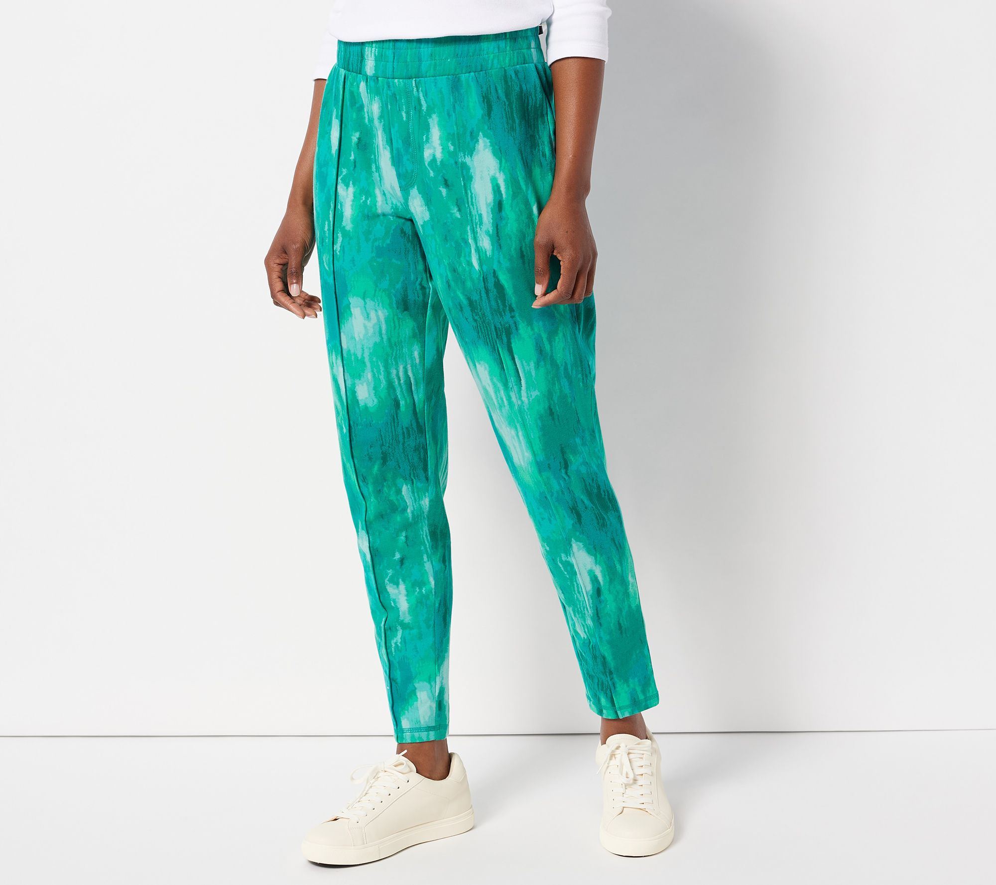 "As Is" Isaac Mizrahi Live! Regular SOHO French Terry Jogger Pants