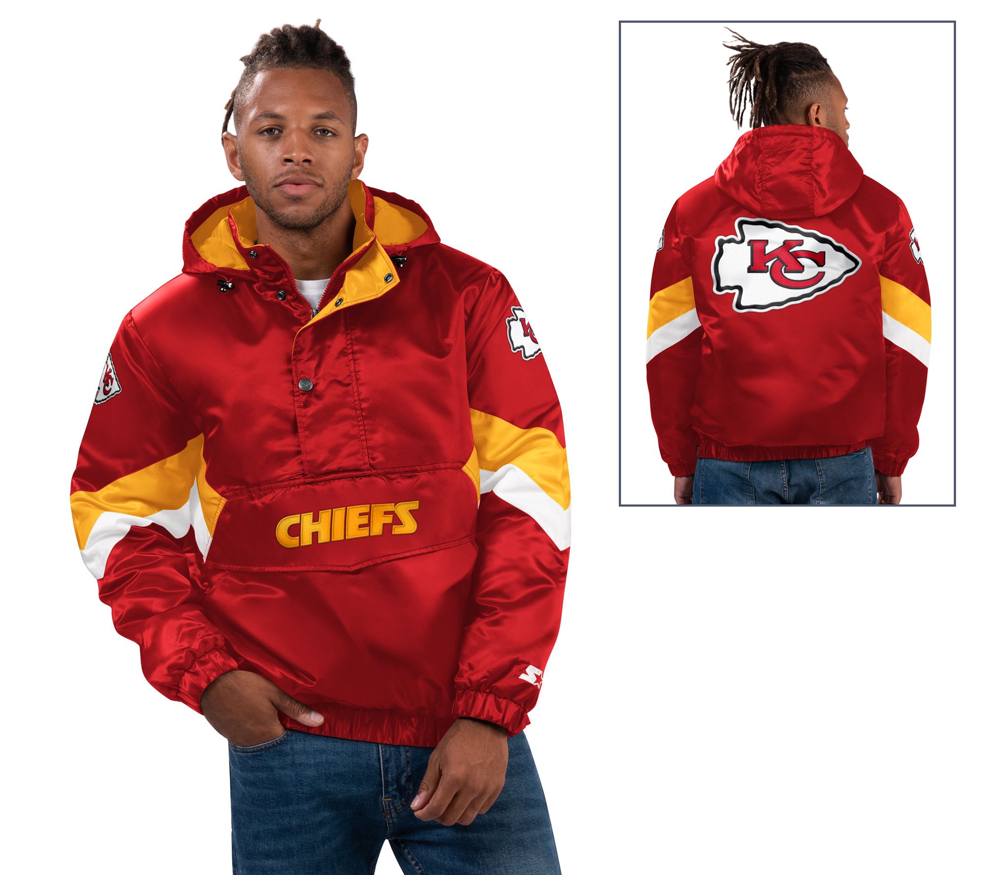 NFL Starter Men's Half Zip Breakaway Pullover
