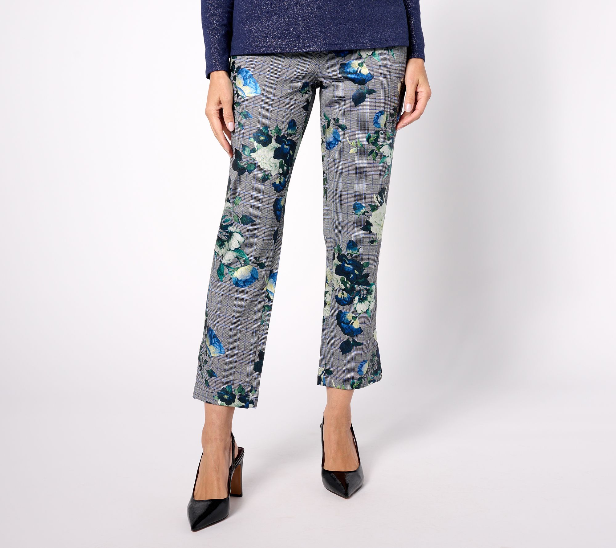 Isaac Mizrahi Live! Petite Straight Leg Ankle Pants w/ Hem Vent