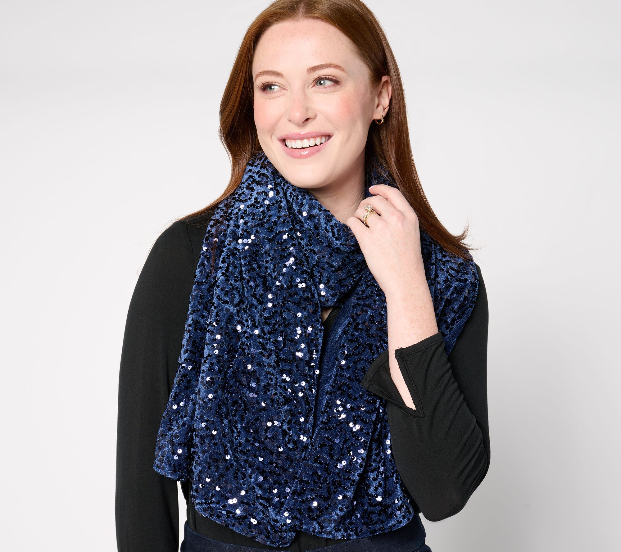 Joan Rivers Red Carpet Sequin Scarf