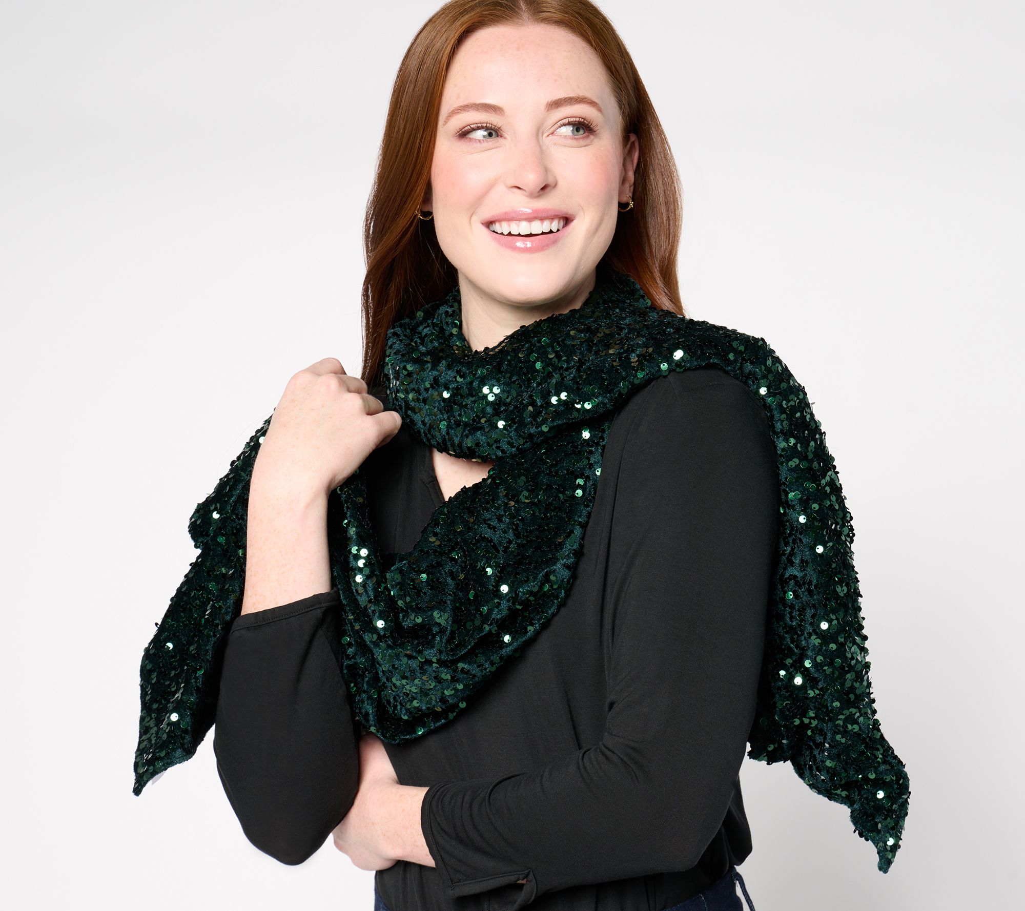 Joan Rivers Red Carpet Sequin Scarf