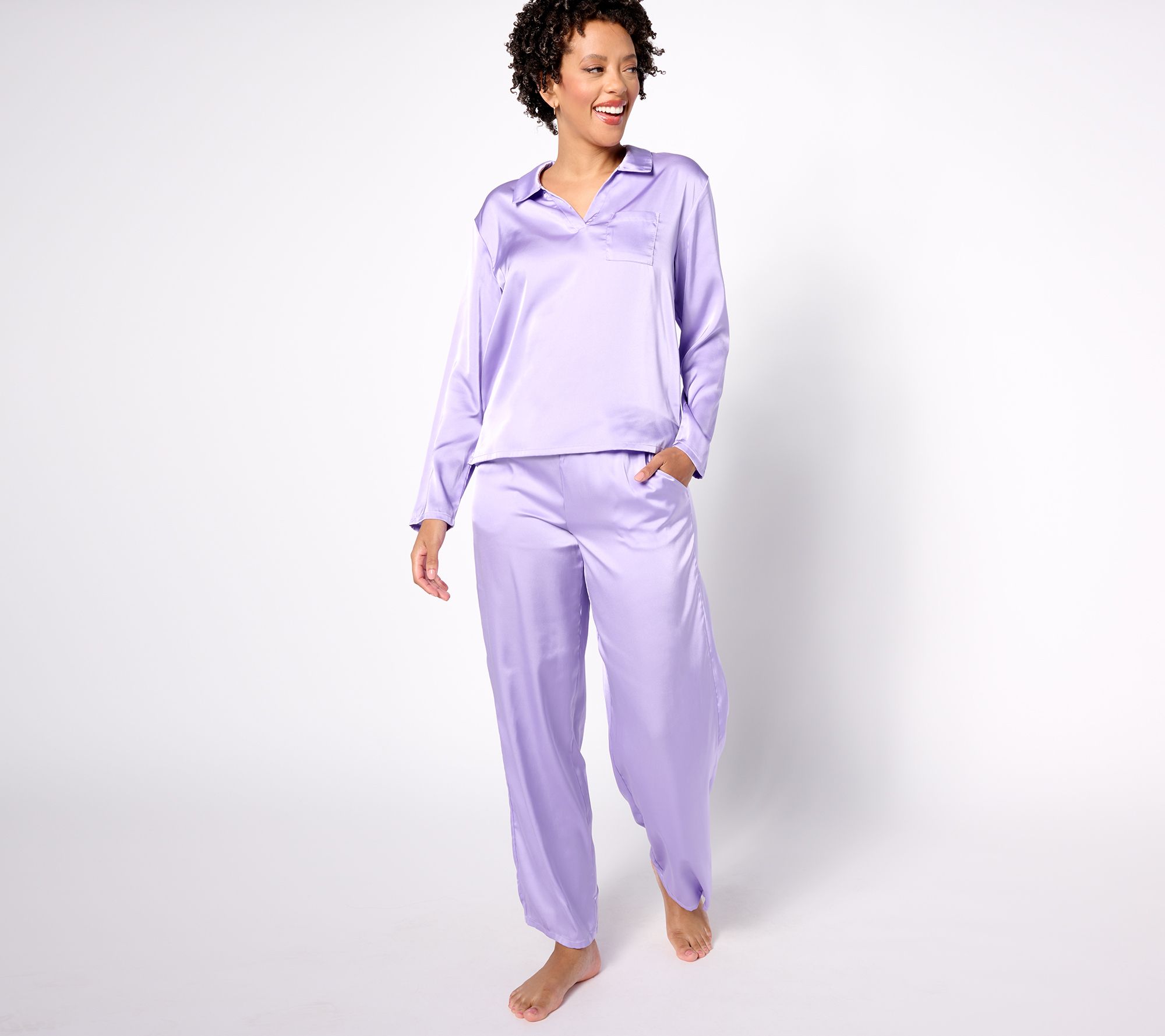 Belle's Design Women's Silk Satin Pajama Set