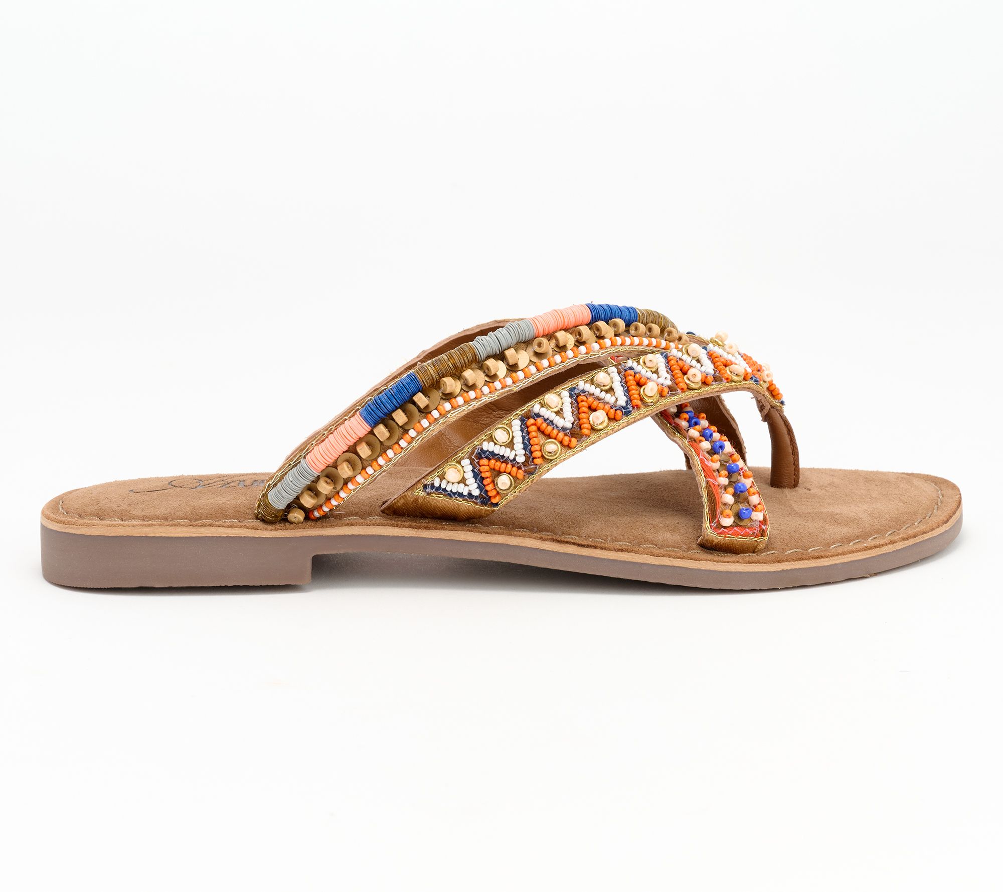 Azura by Spring Step Embellished Thong Sandals - Triage