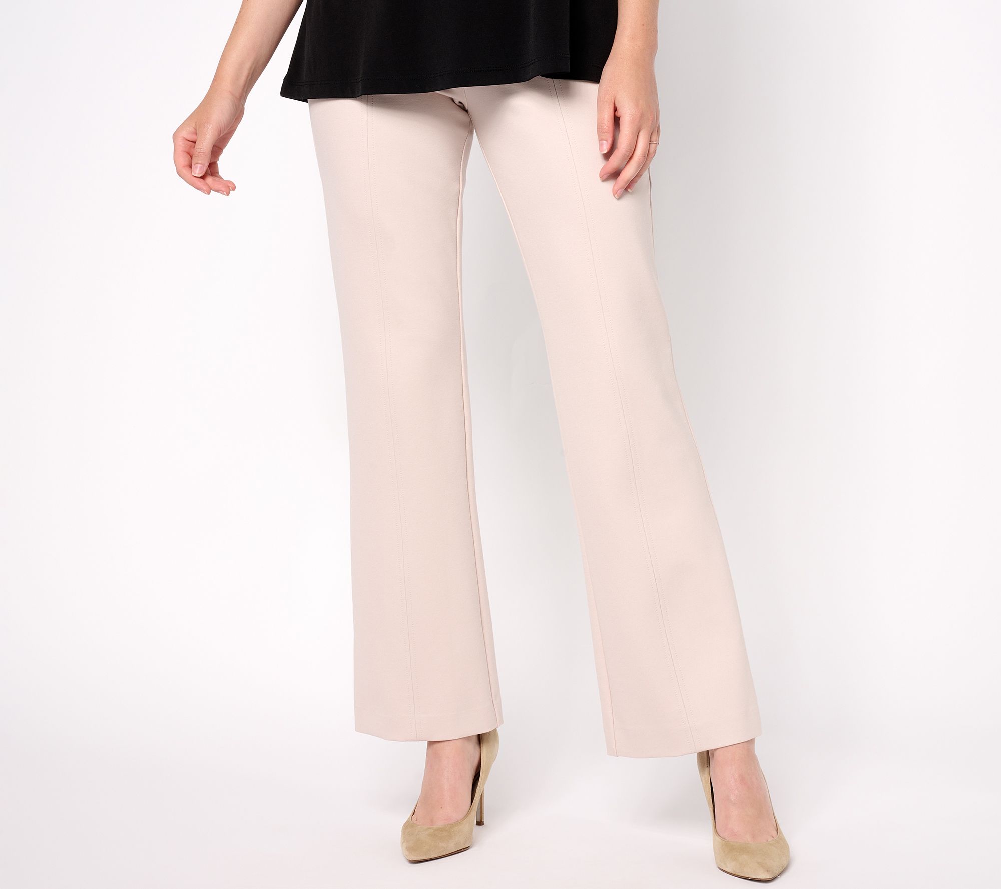 "As Is" Susan Graver Modern Essentials Pet Smart Ponte Boot Cut Pants