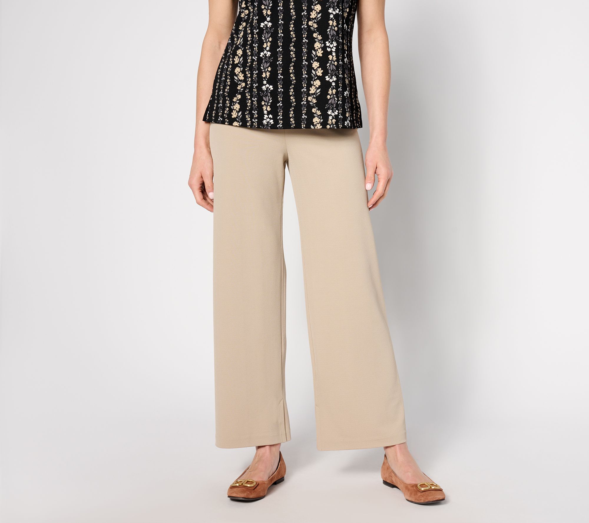 "As Is" Isaac Mizrahi Live! Tall Pebble Knit Straight- Leg Ankle Pants