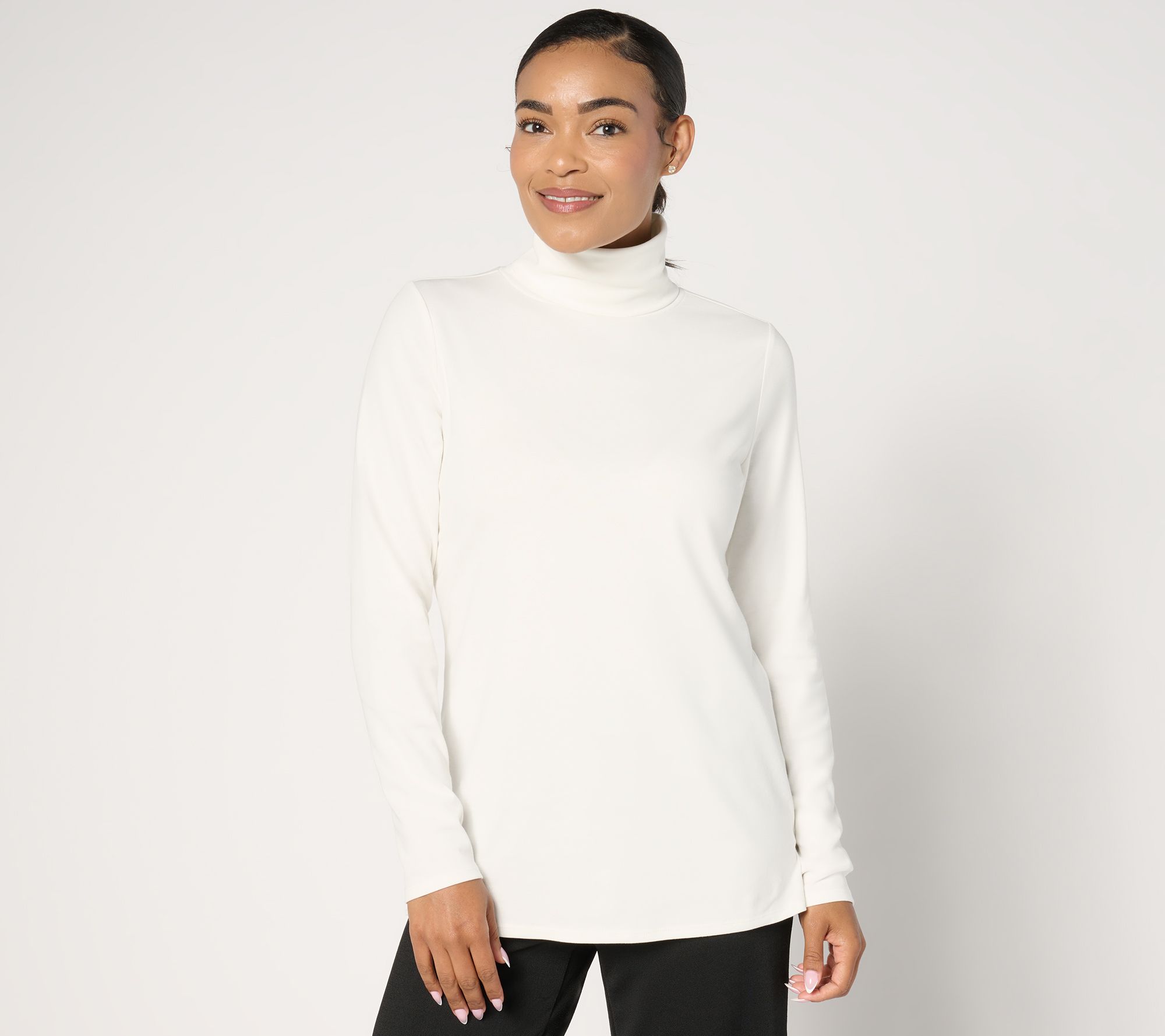 Belle by Kim Gravel TripleLuxe Micro Ribbed Turtleneck