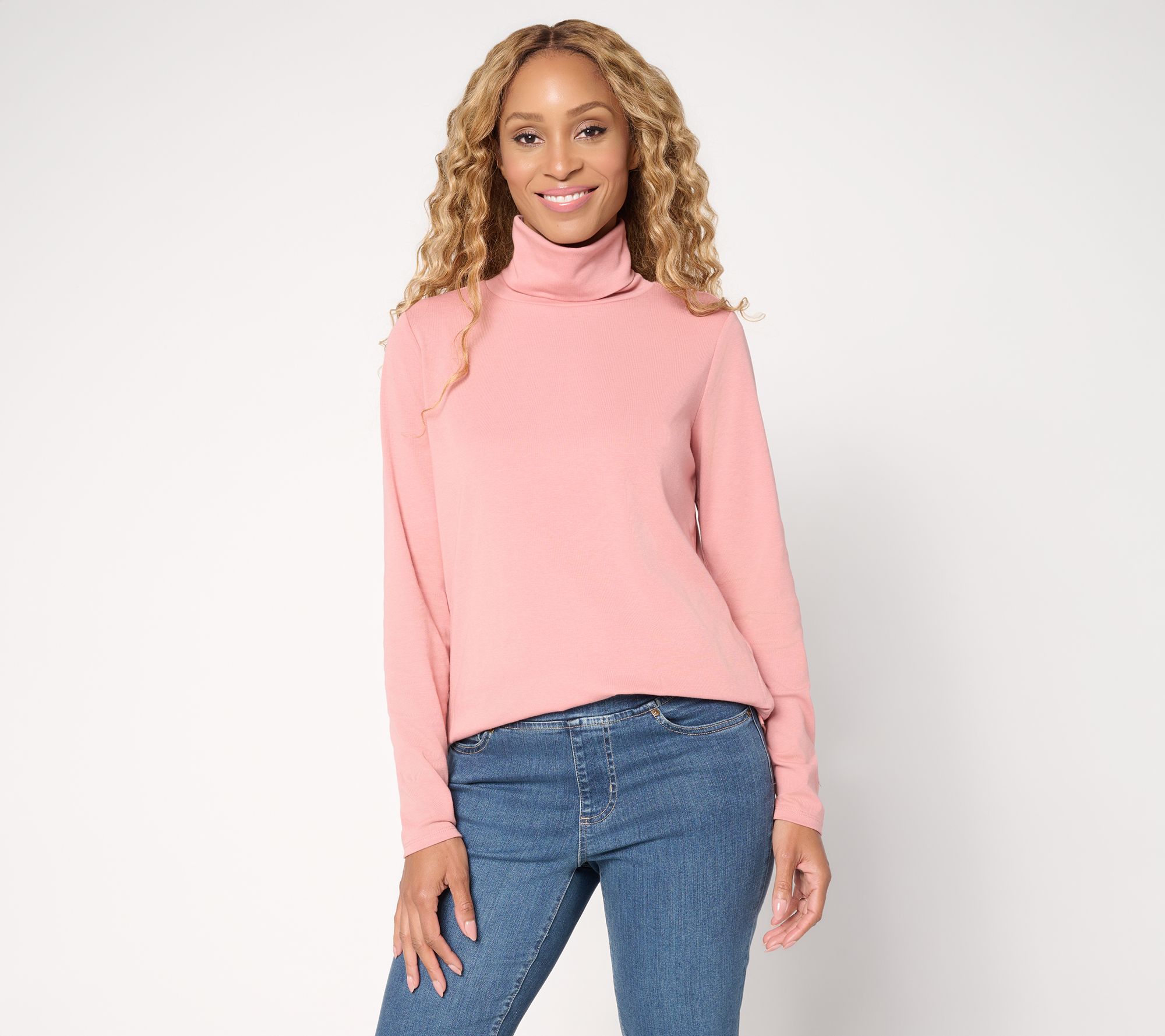 Belle by Kim Gravel TripleLuxe Micro Ribbed Turtleneck