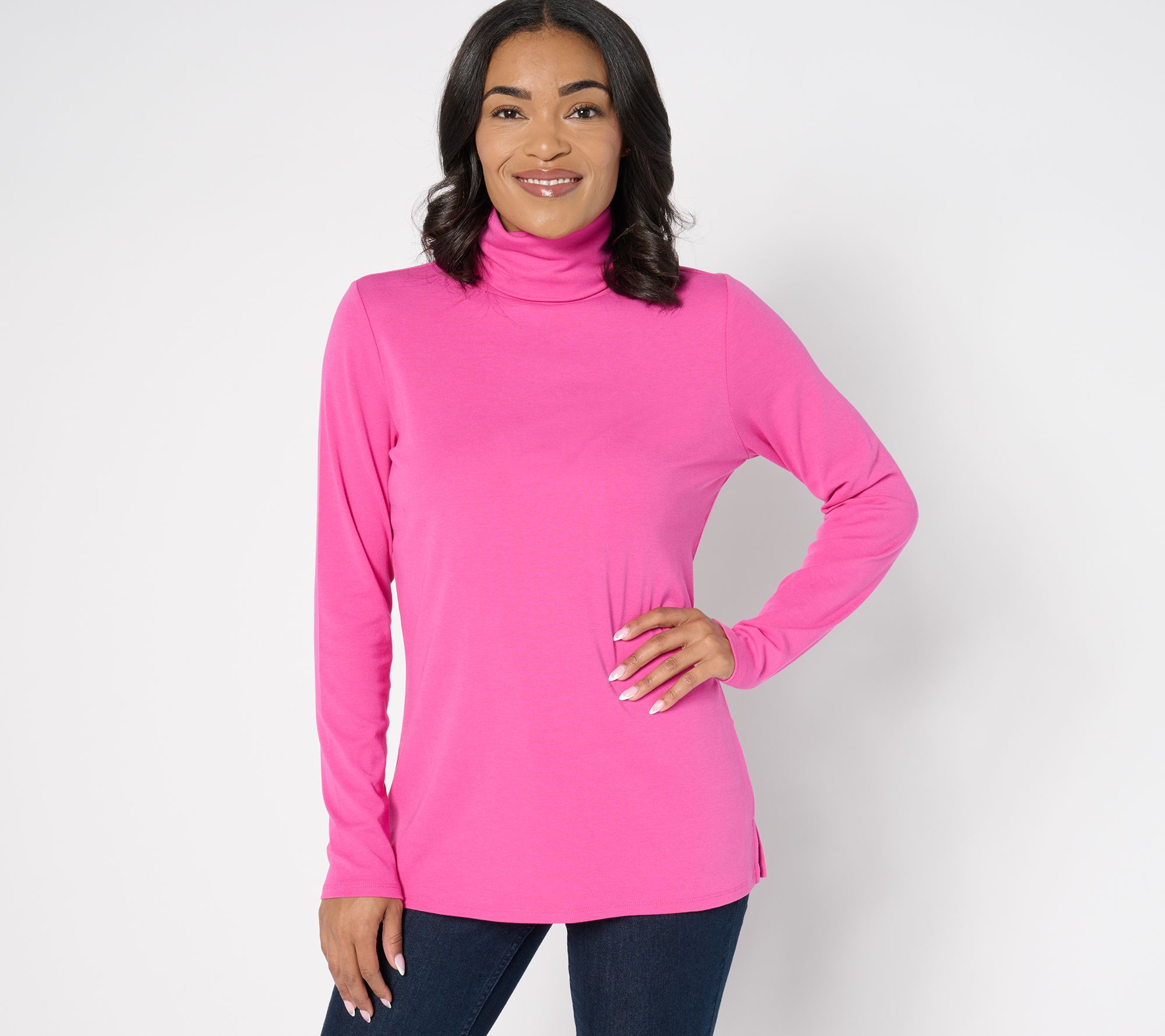 Belle by Kim Gravel TripleLuxe Micro Ribbed Turtleneck