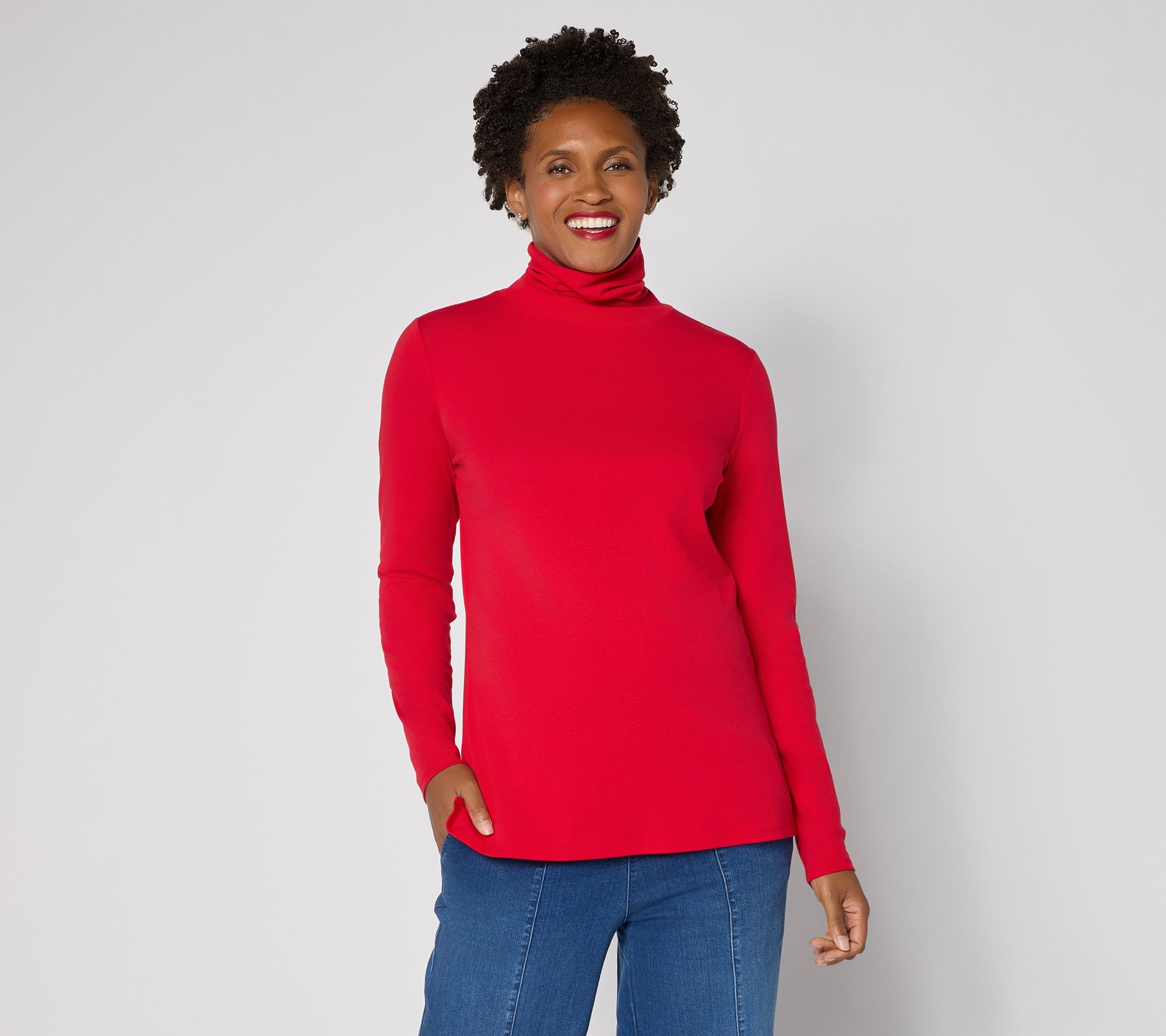 Belle by Kim Gravel TripleLuxe Micro Ribbed Turtleneck