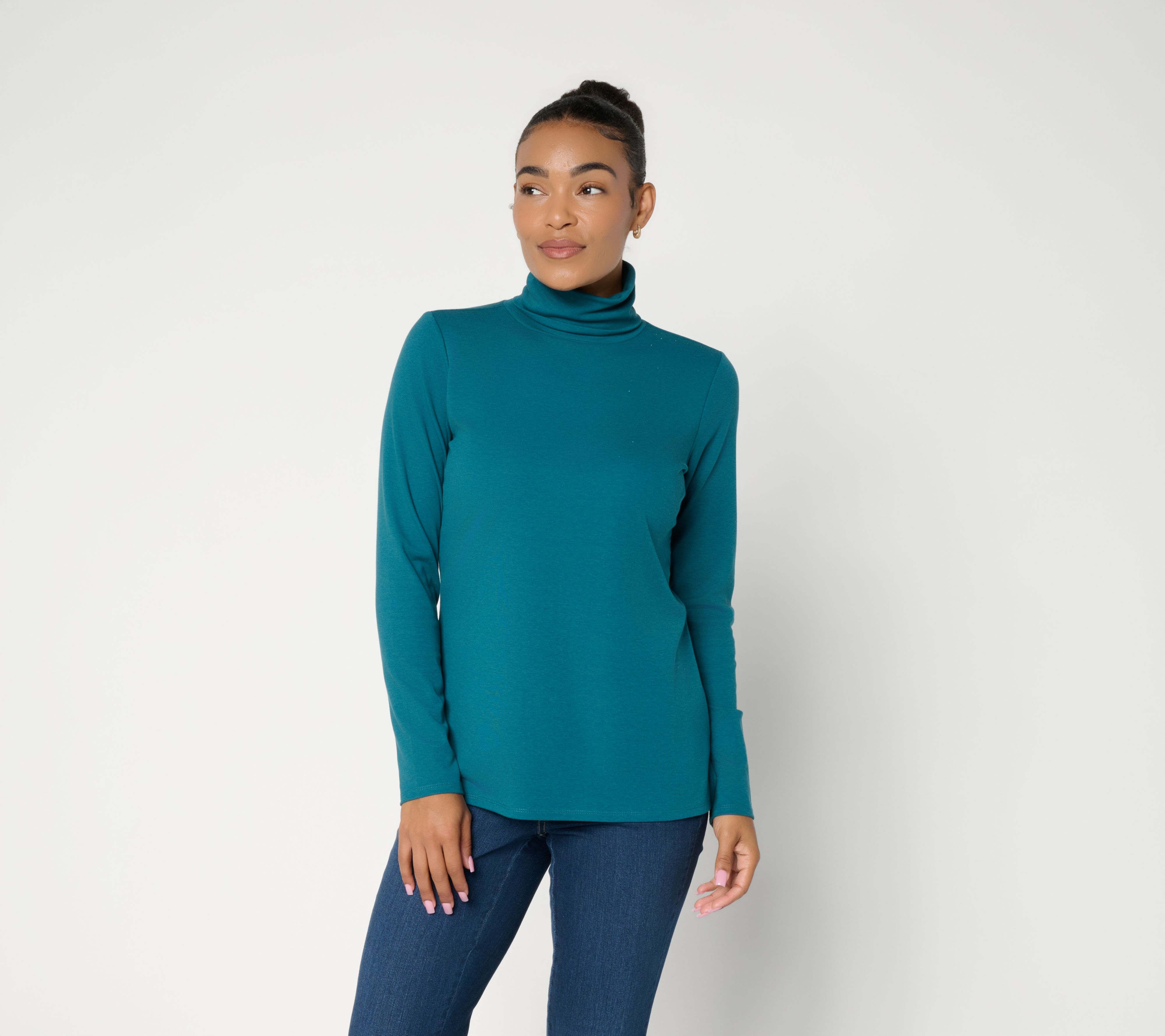 Belle by Kim Gravel TripleLuxe Micro Ribbed Turtleneck