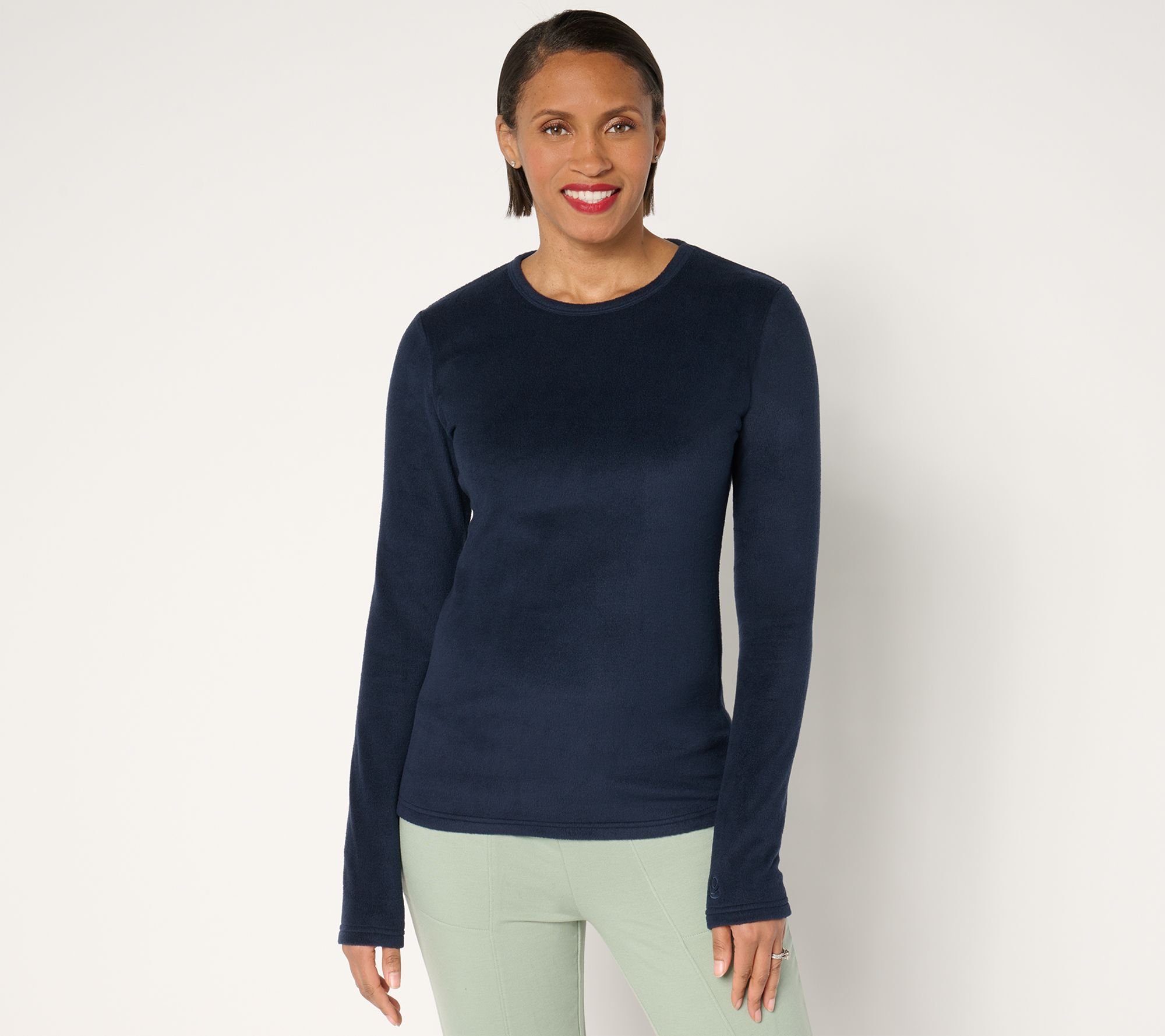 Cuddl Duds Base Layers Fleecewear with Stretch Long Sleeve Top