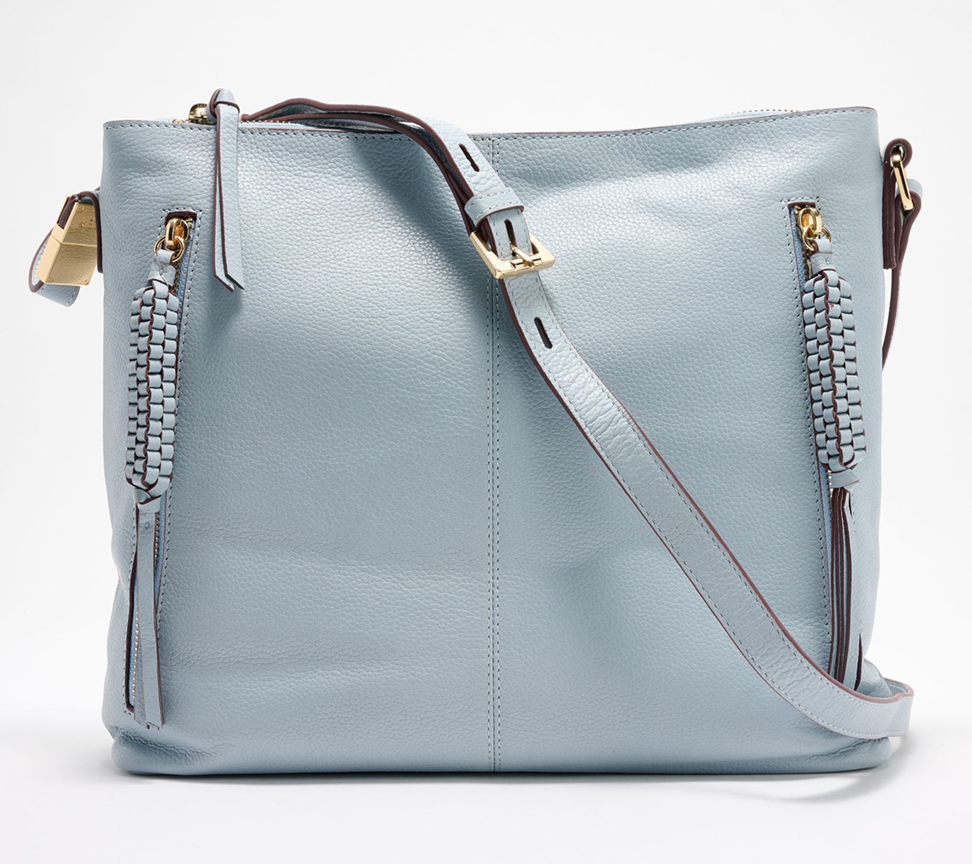 LODIS Texas Leather Aviva Crossbody Hobo Bag