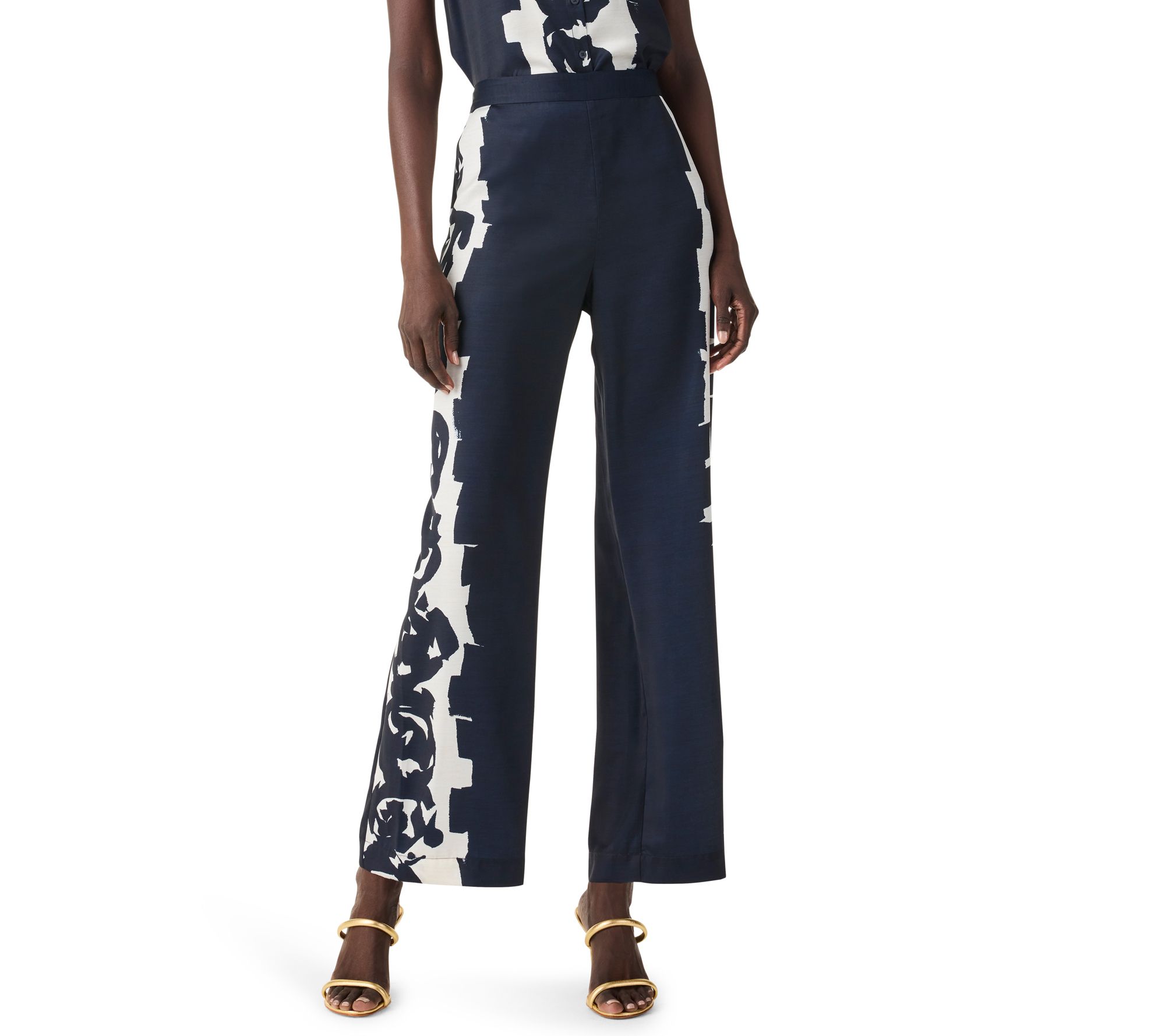 NIC+ZOE Rose Bloom Wide Leg Pant