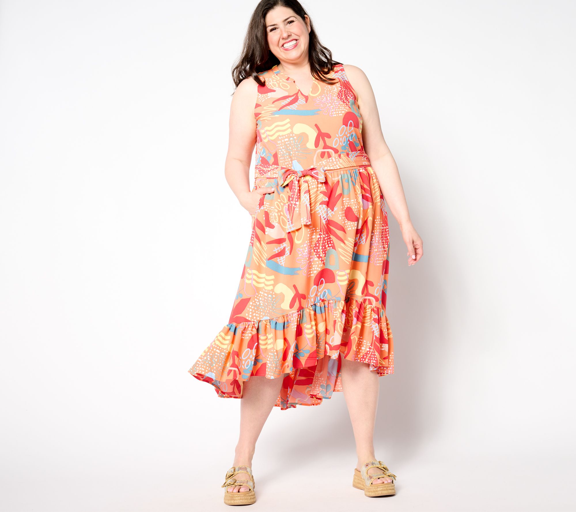 "As Is" Susan Graver Regular Boutique Stretch Woven Maxi Dress