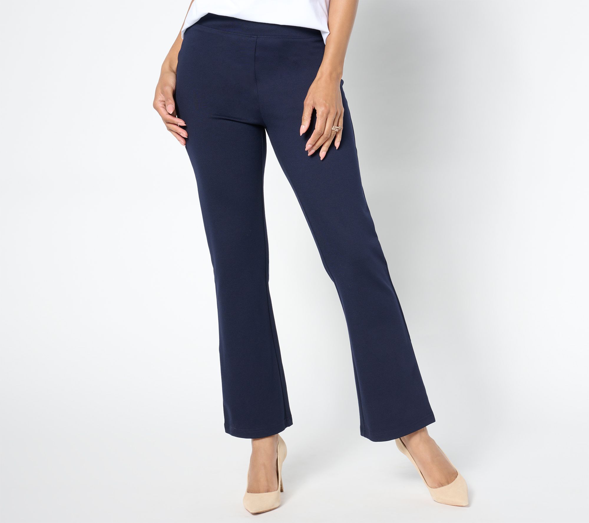 "As Is" nicole by Nicole Miller Petite Stretch Ponte Pull On Pants