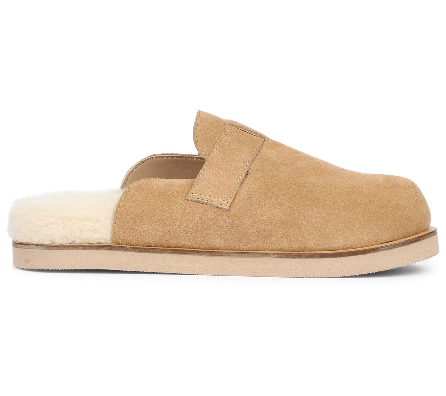 Saint G Shearling Slip On Mule- Levy